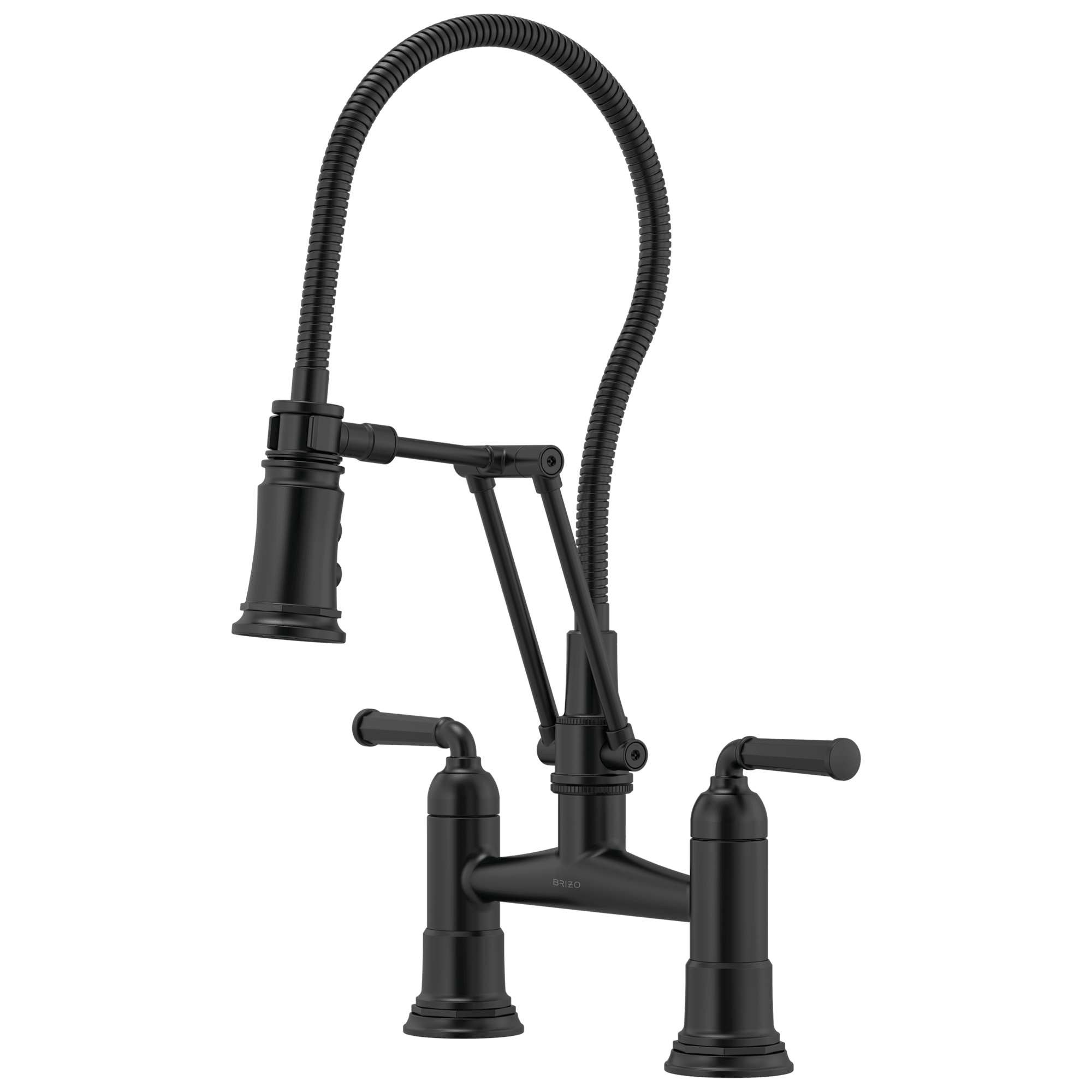 Brizo 62174LF Rook Bridge Faucet With Finished Hose | QualityBath.com