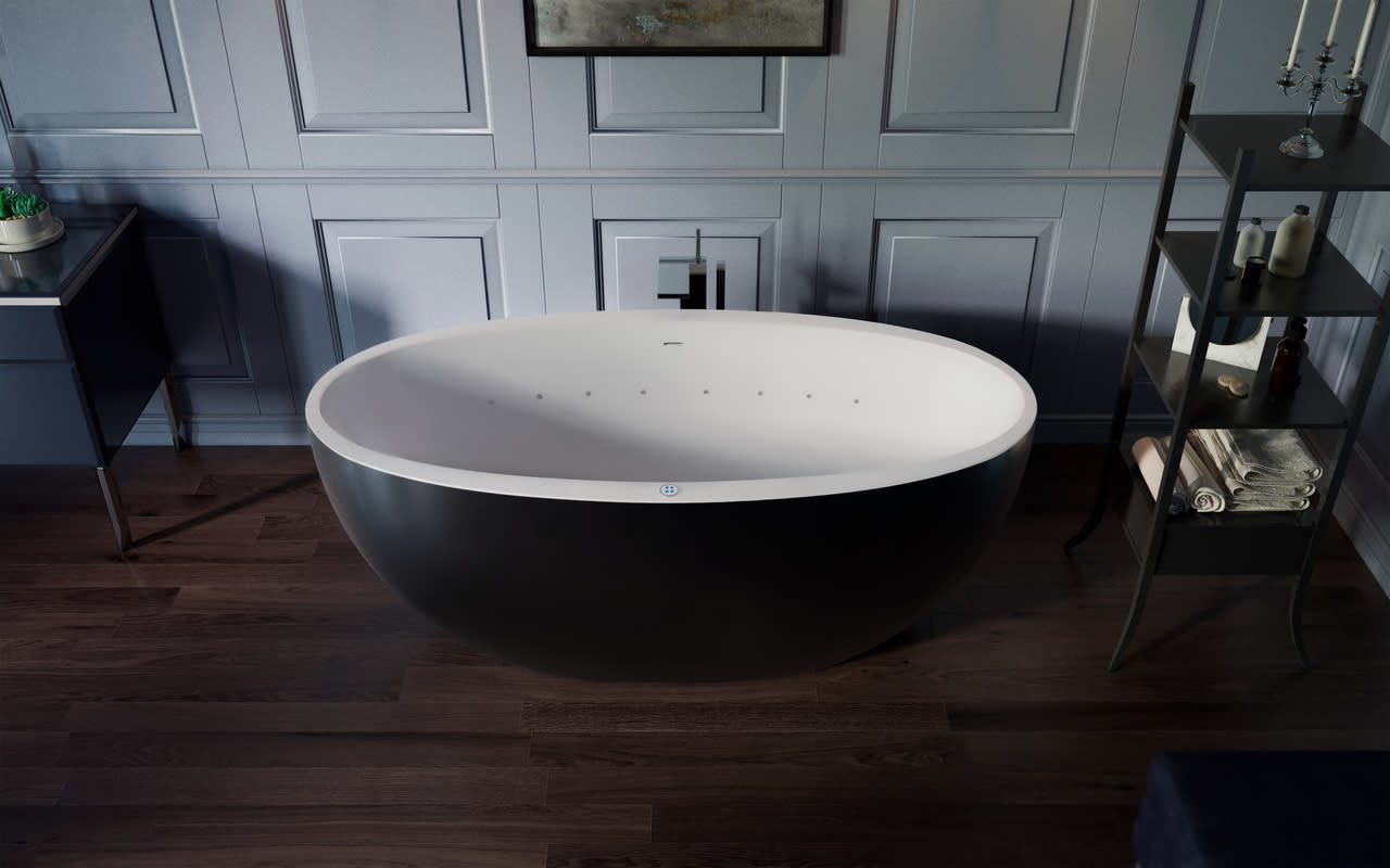 Aquatica SensMini-Free-Wht Sensuality Mini F-Wht Freestanding Solid Surface  Bathtub