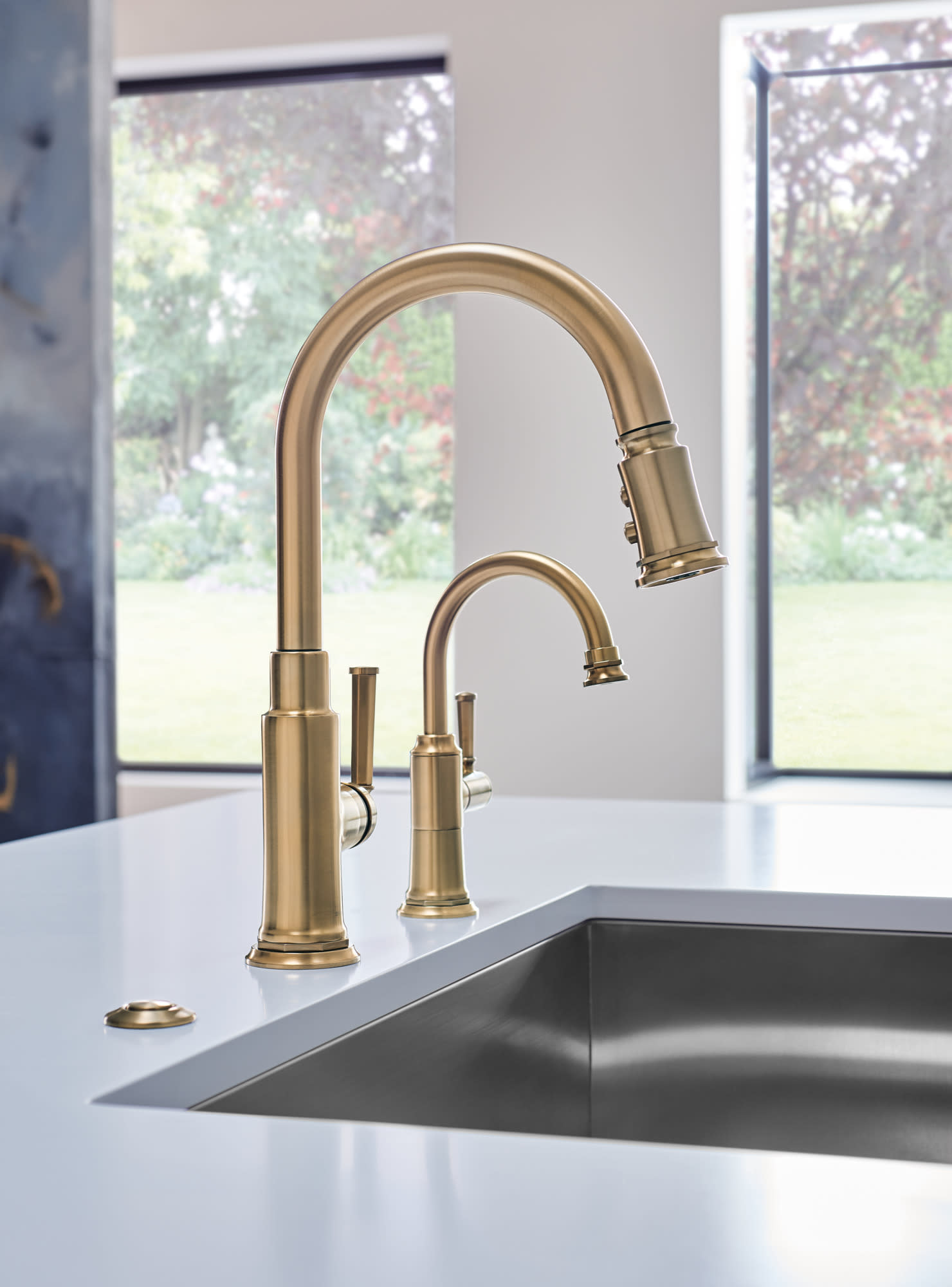 Brizo 63074LF Rook Pull-Down Faucet | QualityBath.com