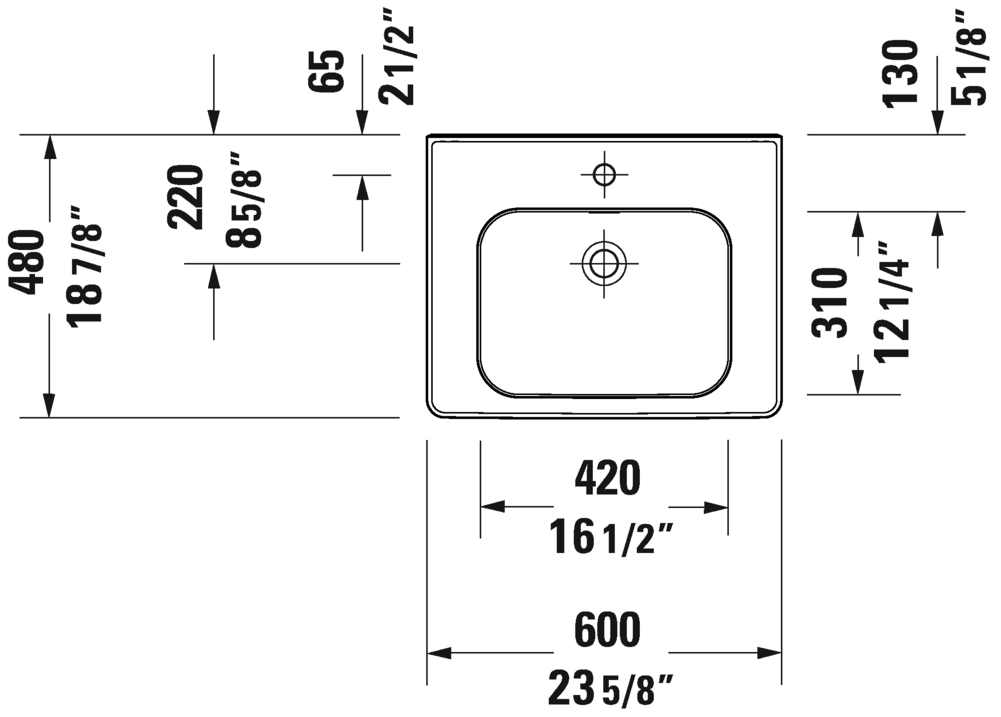 Duravit 2378560027 Soleil By Starck Washbasin | QualityBath.com