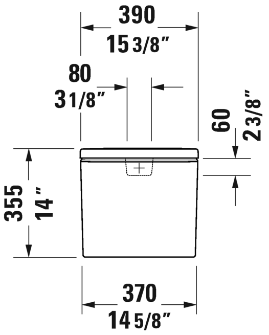 Duravit 2182090092 No.1 Floorstanding Two Piece Rimless Toilet
