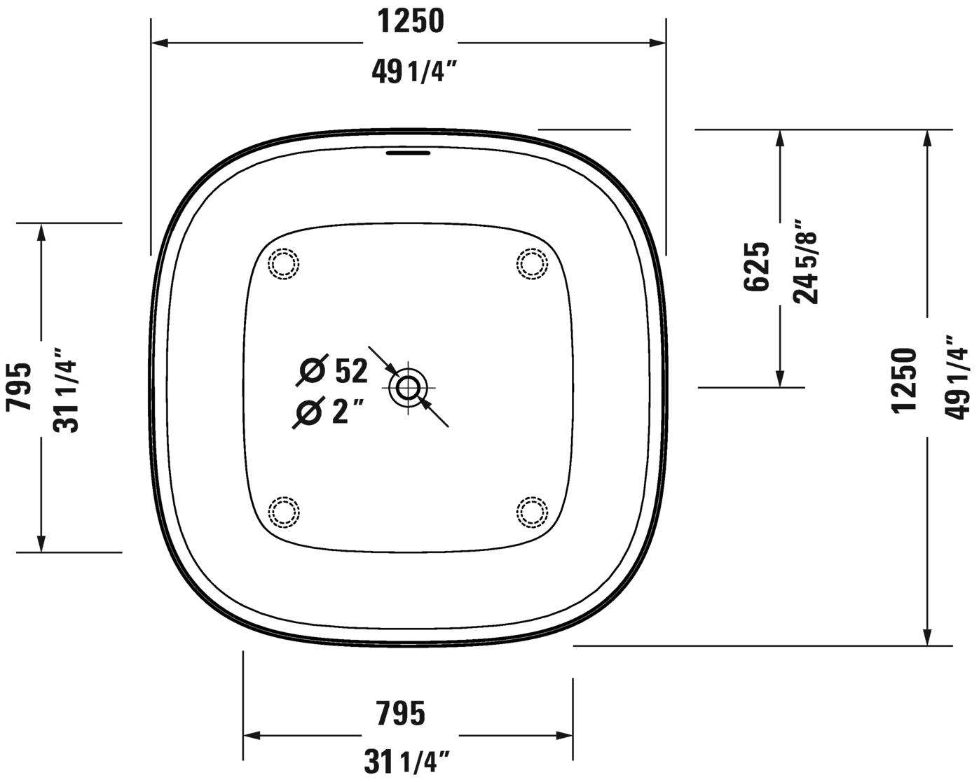 Duravit 700464000000090 Zencha Freestanding Soaker Tub