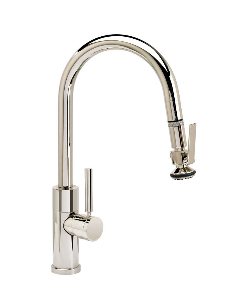 Waterstone 9990-4-SC Modern Plp Pull Down Bar Faucet With Soap Dispenser,  Air Switch, And Air Gap