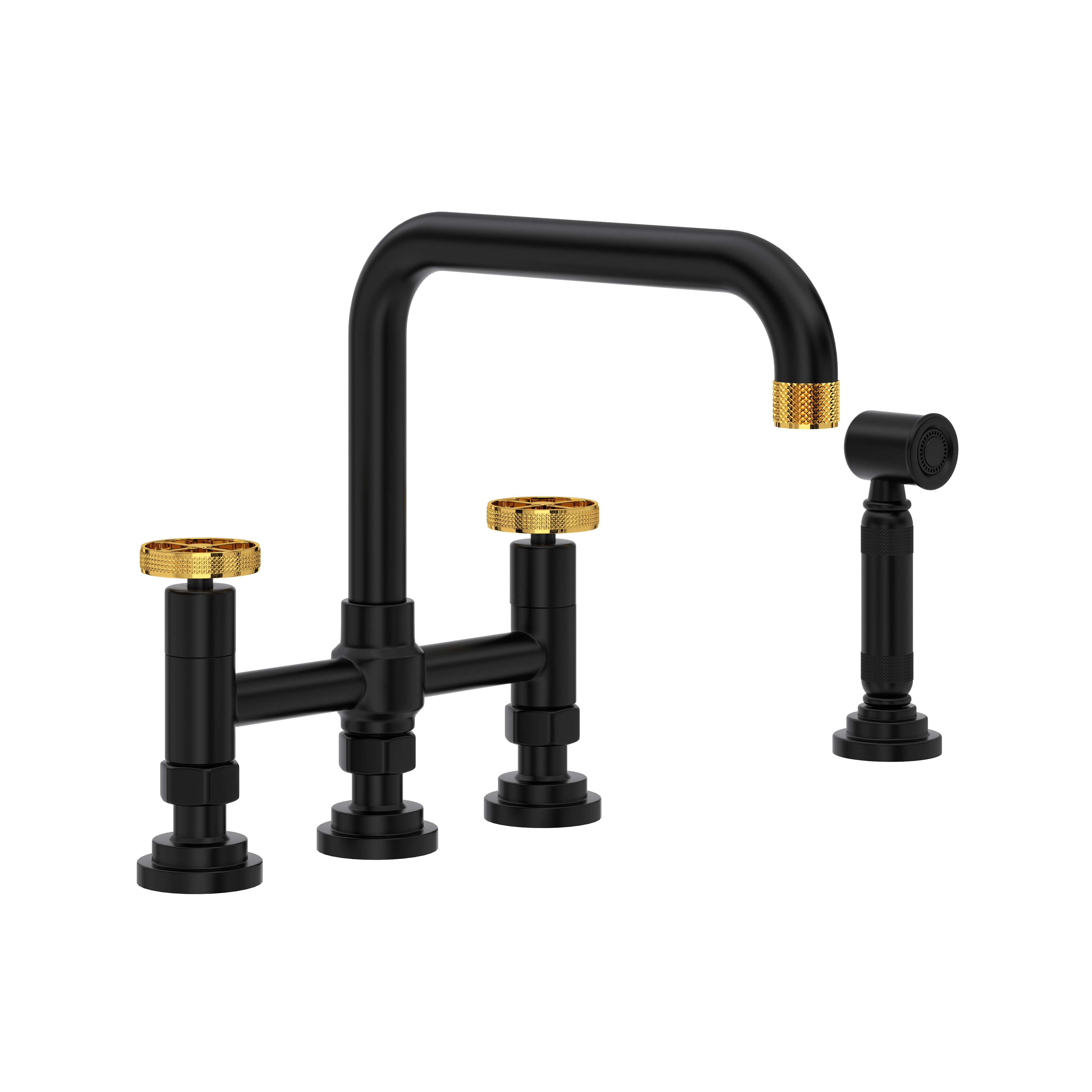 色々セット Rohl A3358 Campo Three Leg Bridge Kitchen Faucet With Sidespray