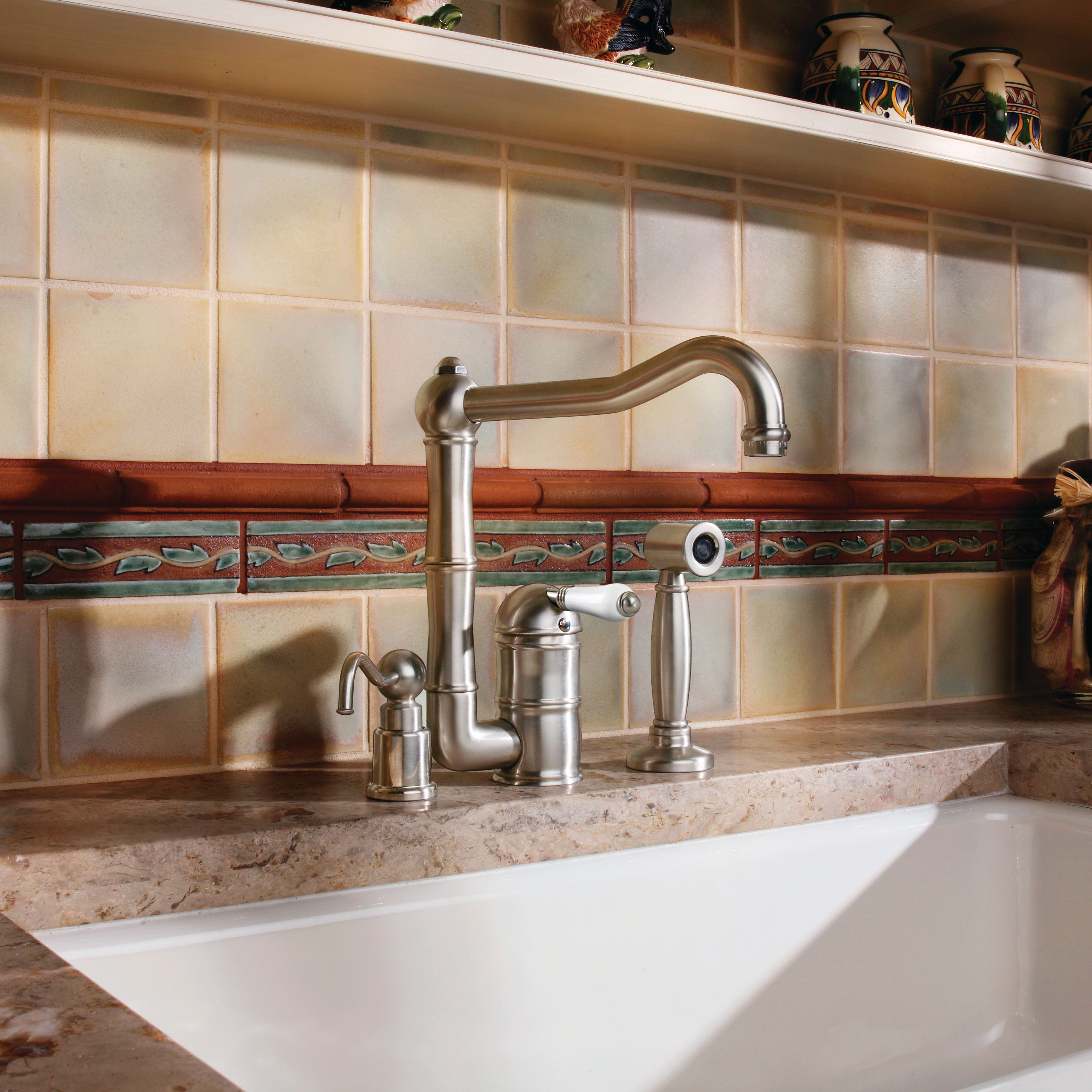 Rohl A3608WS Acqui Single Lever Faucet With Handspray