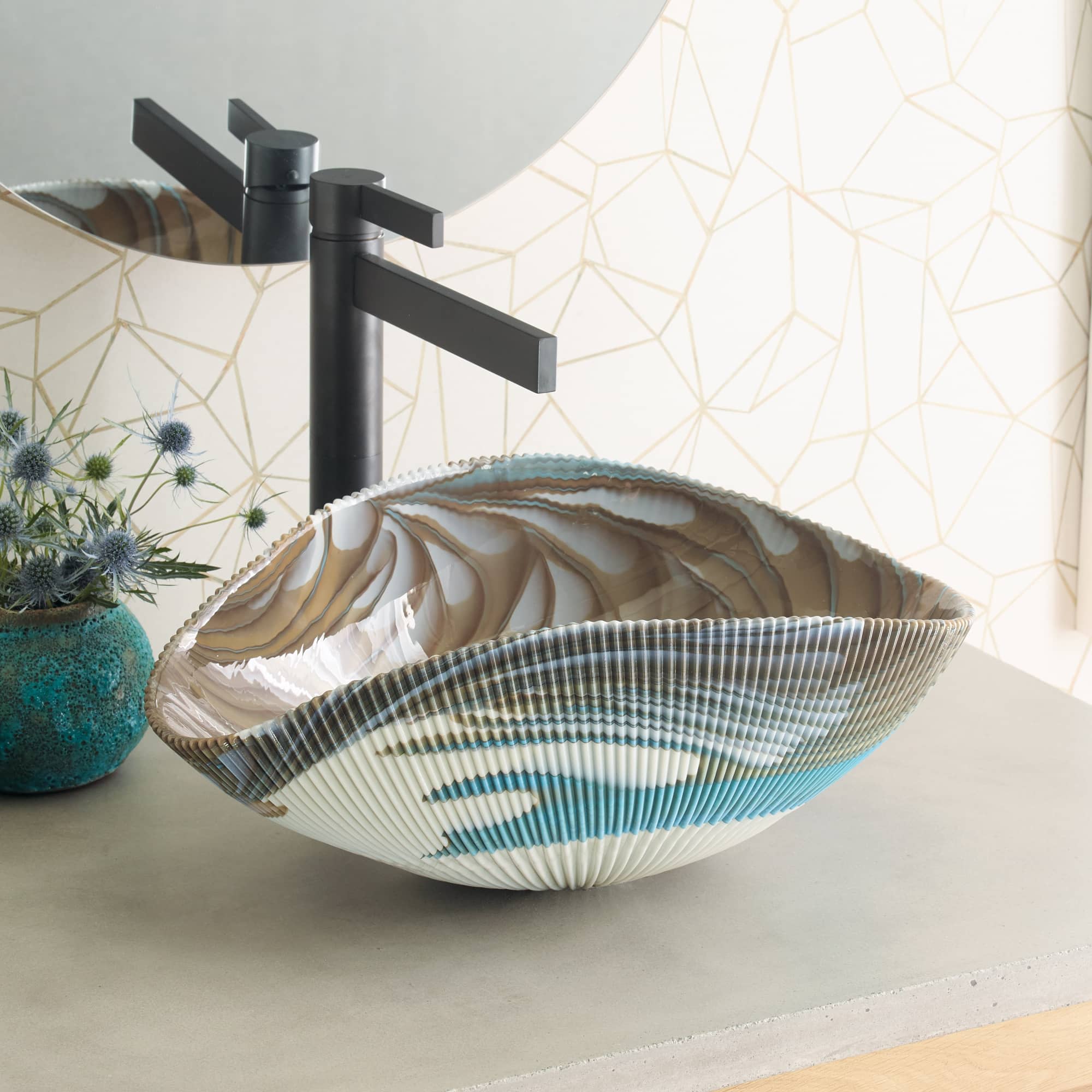 Native Trails MG1912-SE Murano Amalfi Vessel Sink | QualityBath.com