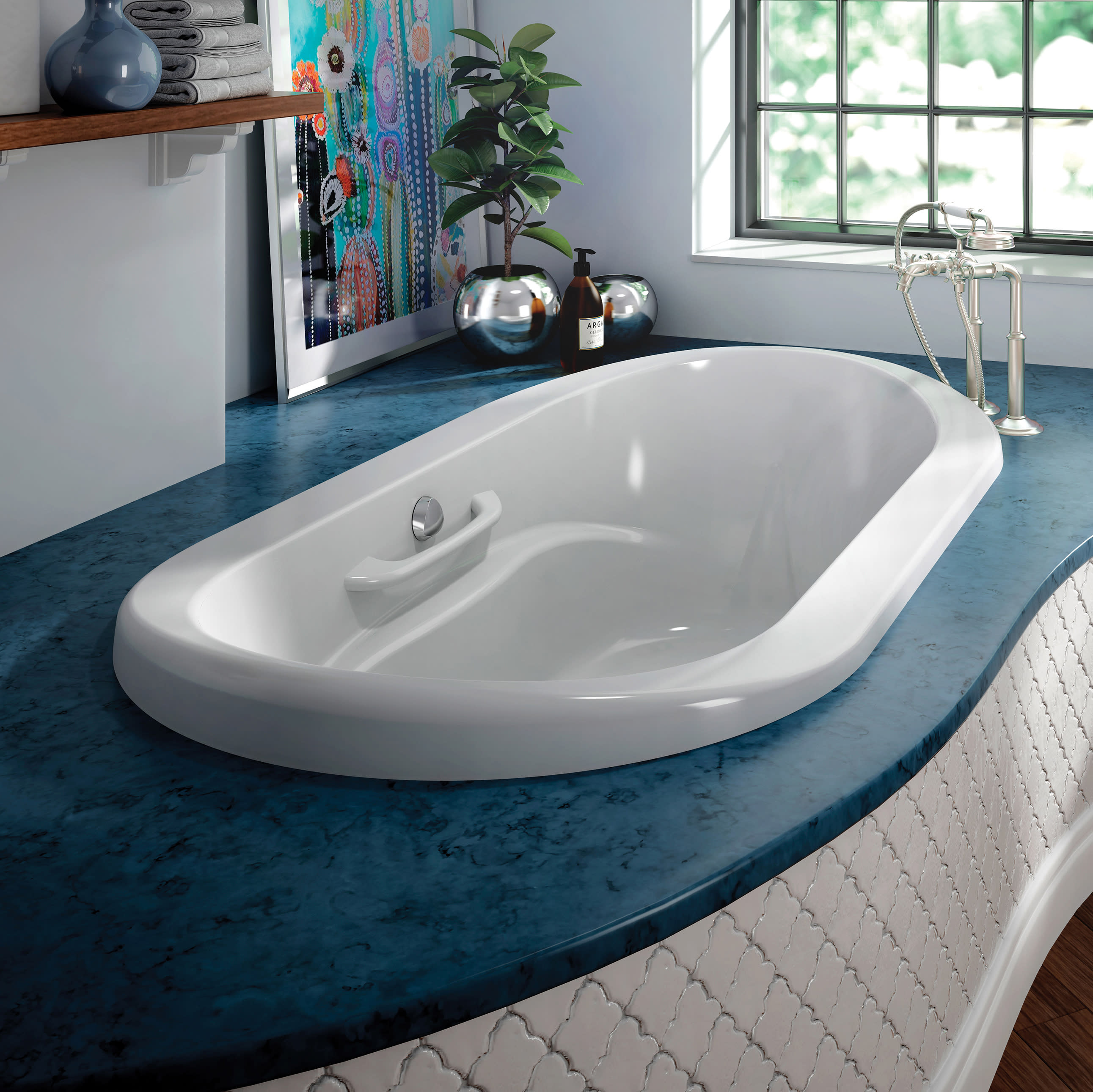 Bain Ultra BAMVOUP0N Amma Oval Soaker Tub | QualityBath.com