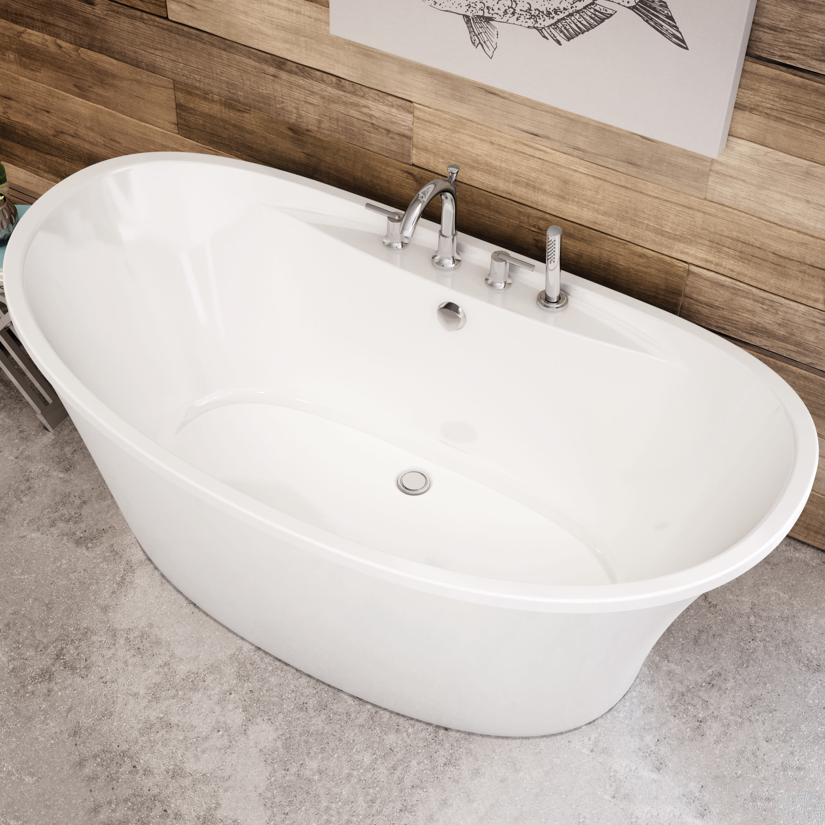 Maax 106267-000 Ariosa 6636 Freestanding Soaker Tub