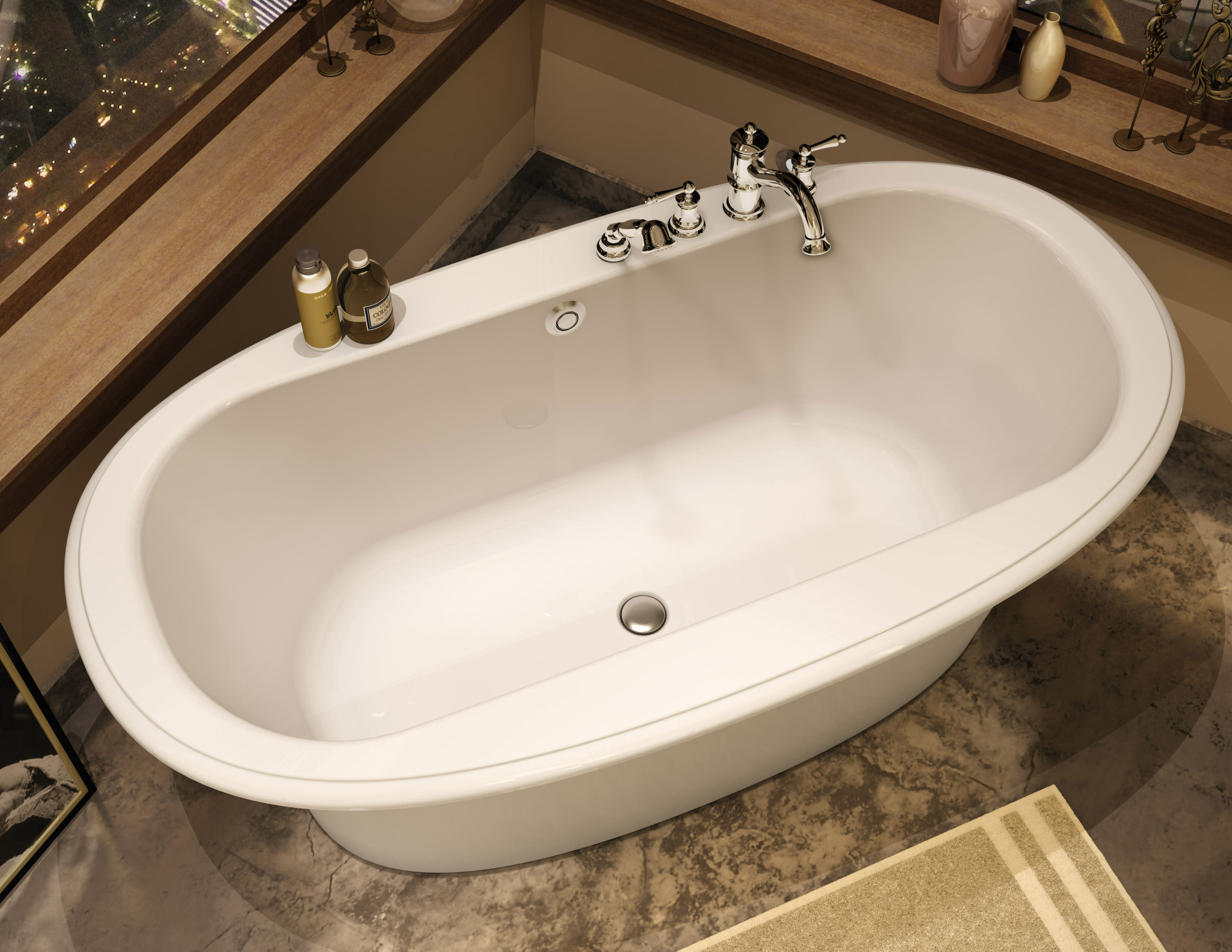 Maax 105744-000 Ella Sleek 6636 Freestanding Soaker Tub