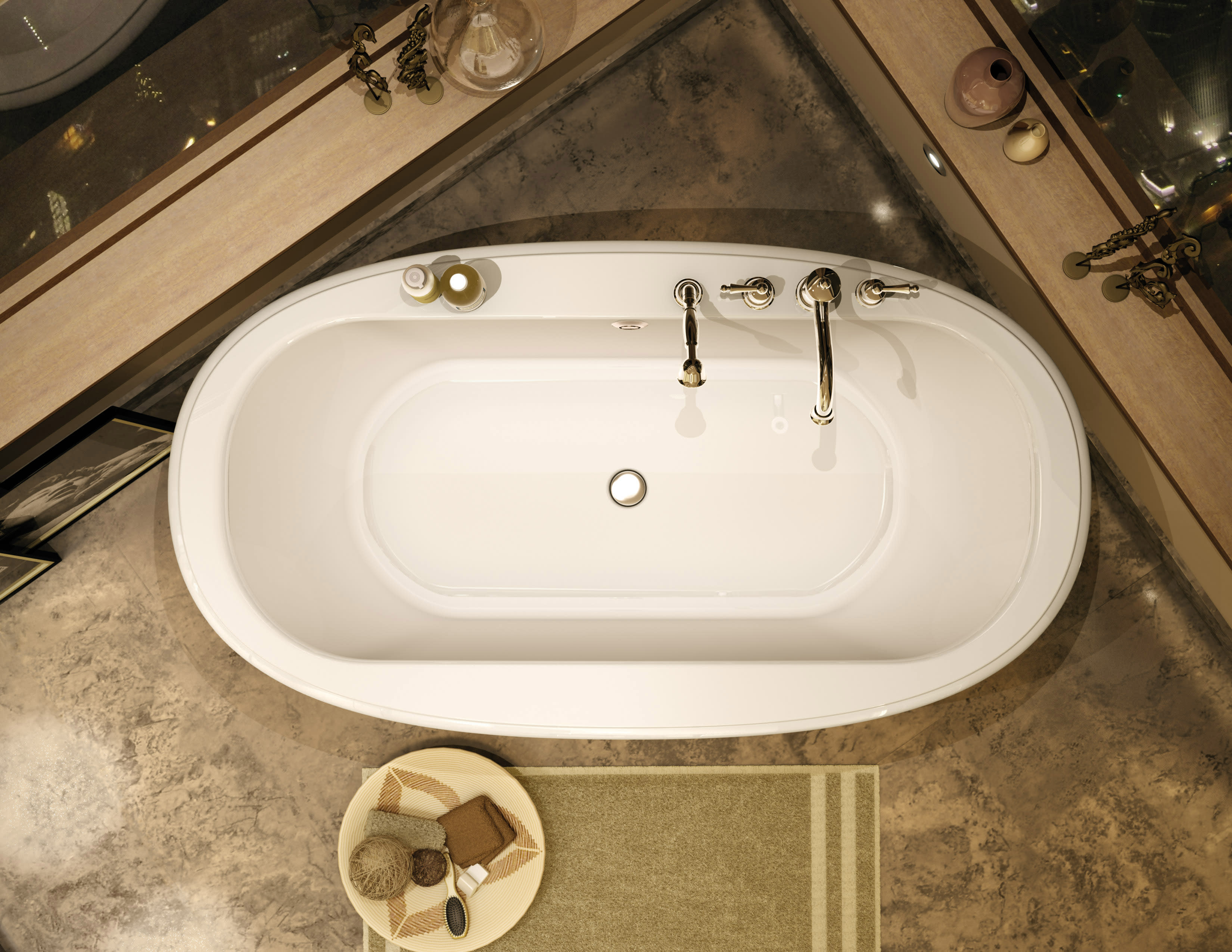 Maax 105744-000 Ella Sleek 6636 Freestanding Soaker Tub