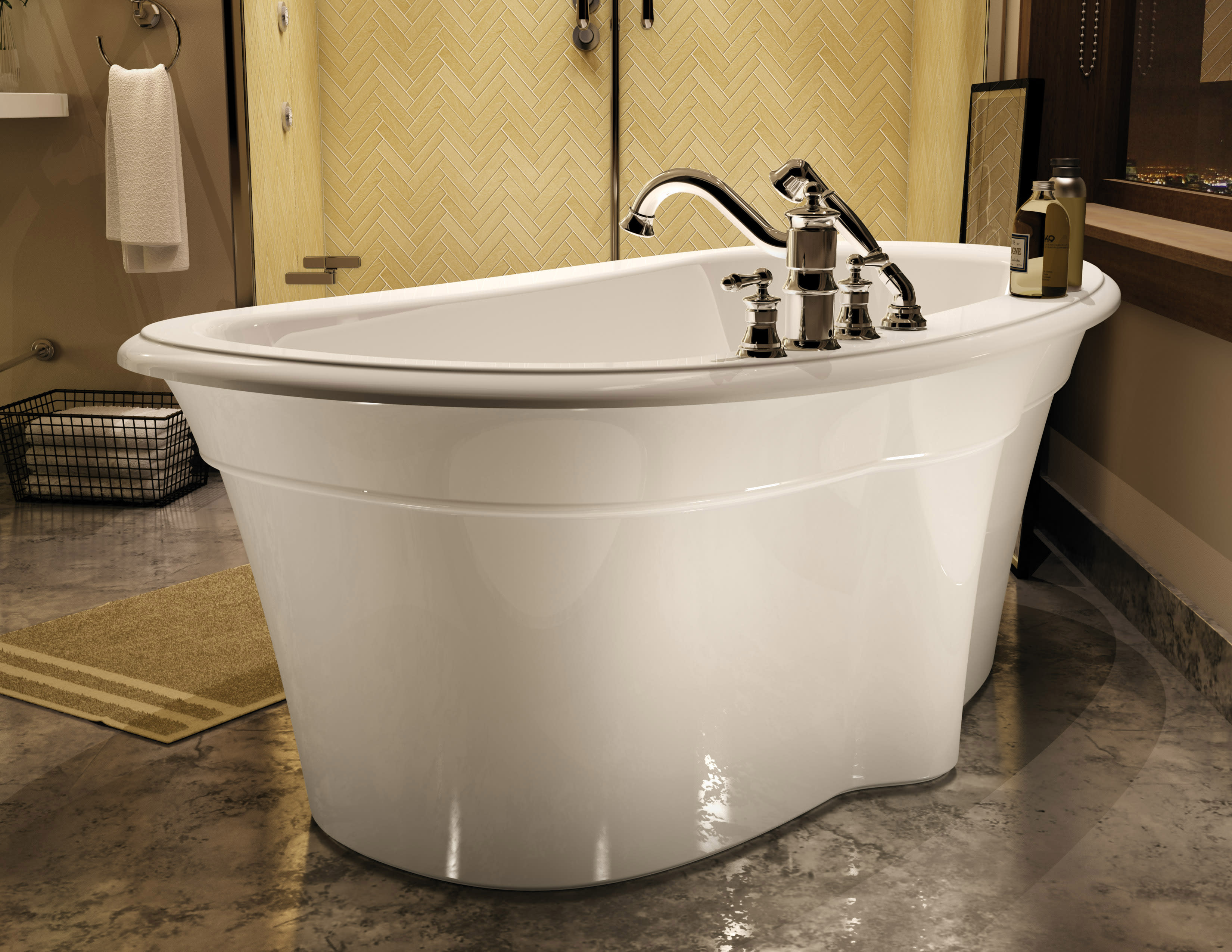 Maax 105744-000 Ella Sleek 6636 Freestanding Soaker Tub 