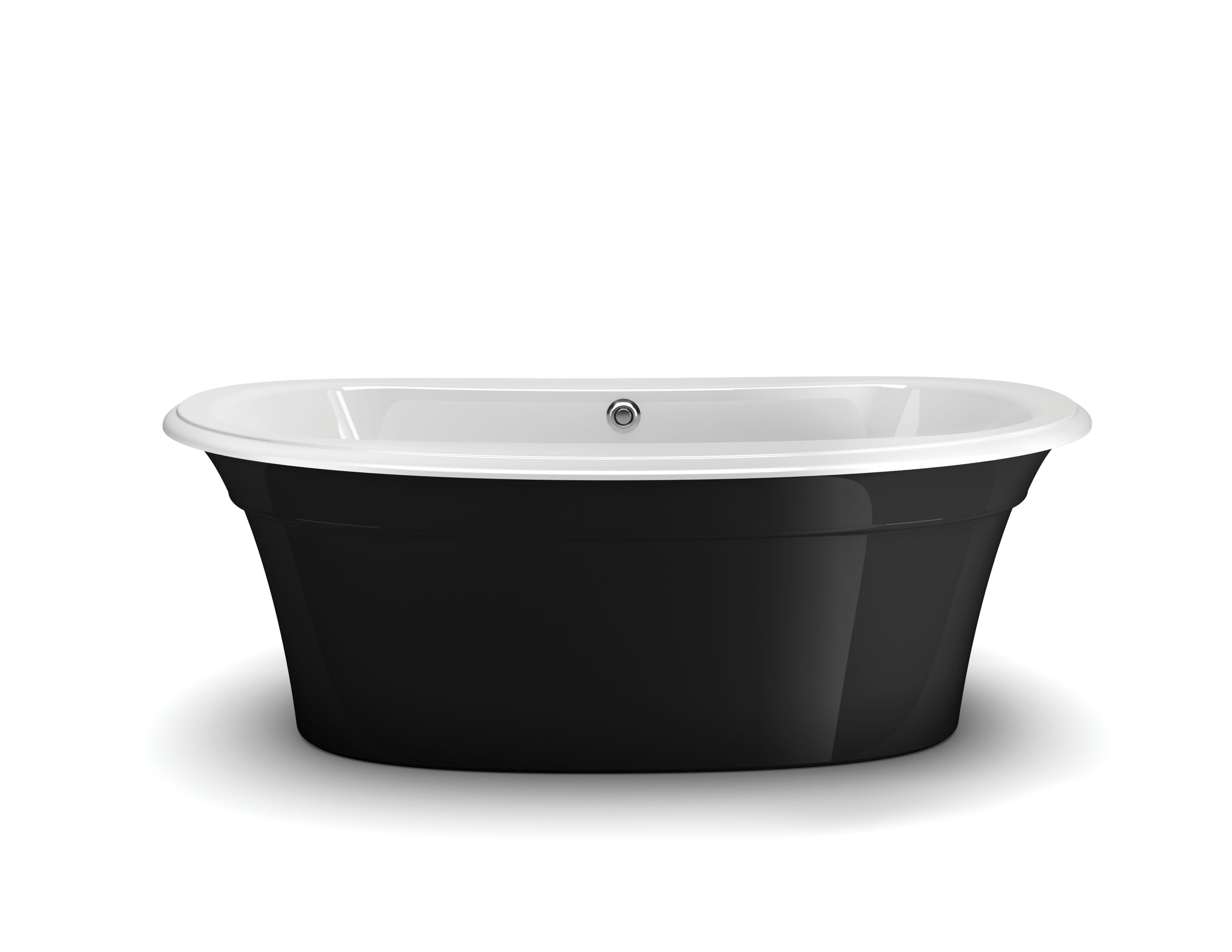 Rapsel LAMI 027 Lavasca Mini 71 L x 36 W X 28 H Freestanding Bathtub in  Matte Black