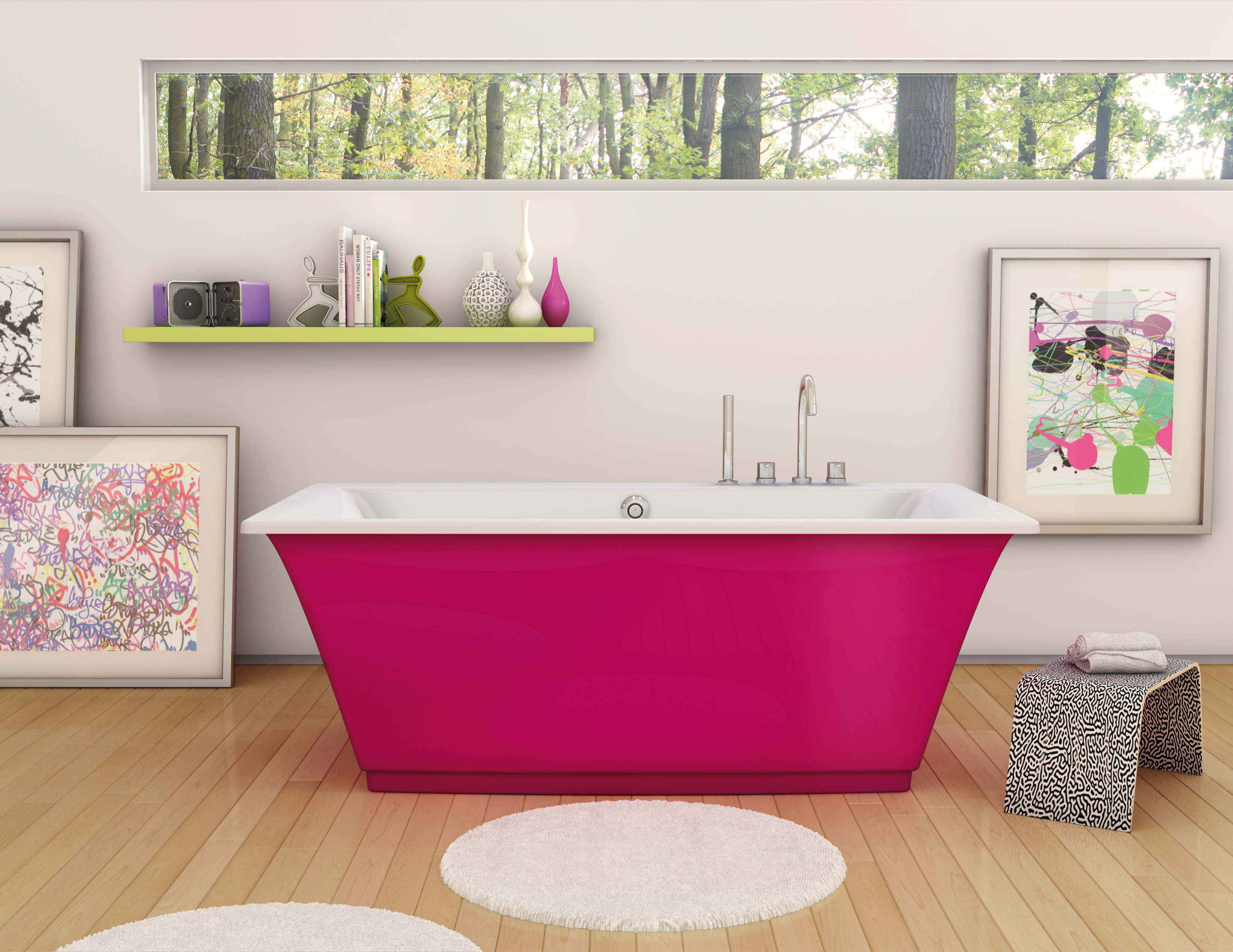 Maax 105742-000 Optik 6636 F Freestanding Soaker Tub | QualityBath.com