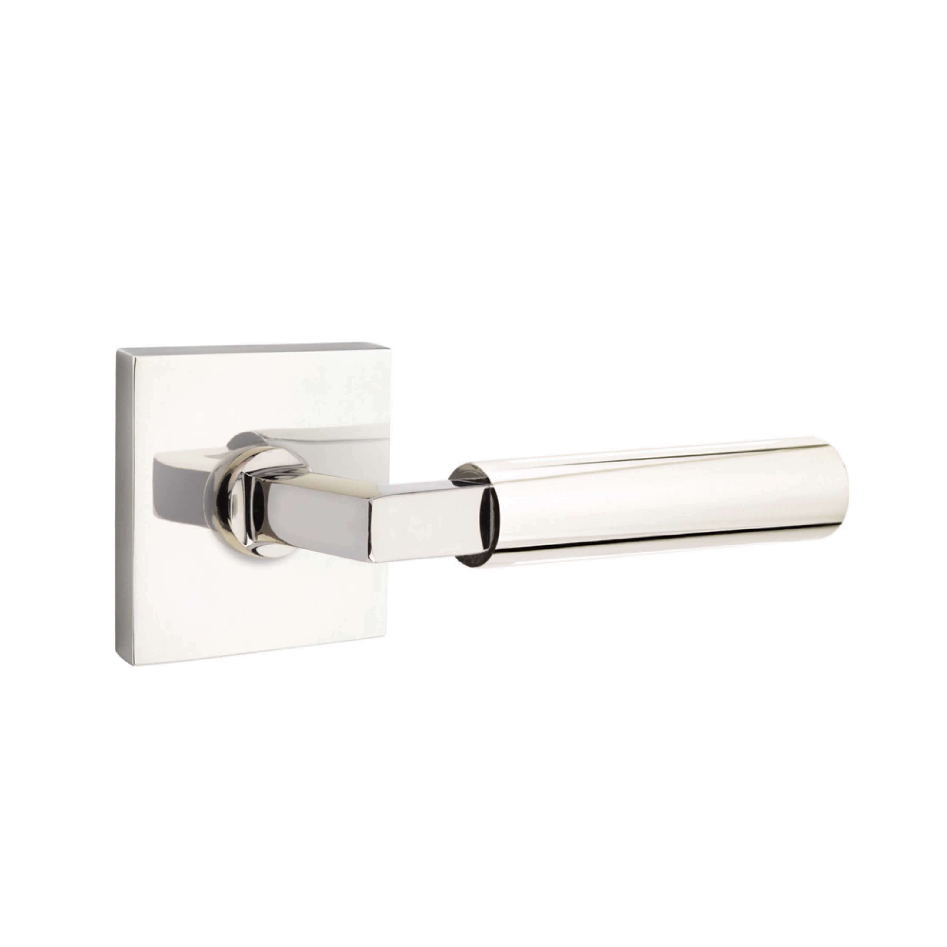 Emtek 5050US14.LSUS14.SMUS15.LH Select Smooth Lever Handle With L-Square  Stem And Square Rosette | QualityBath.com