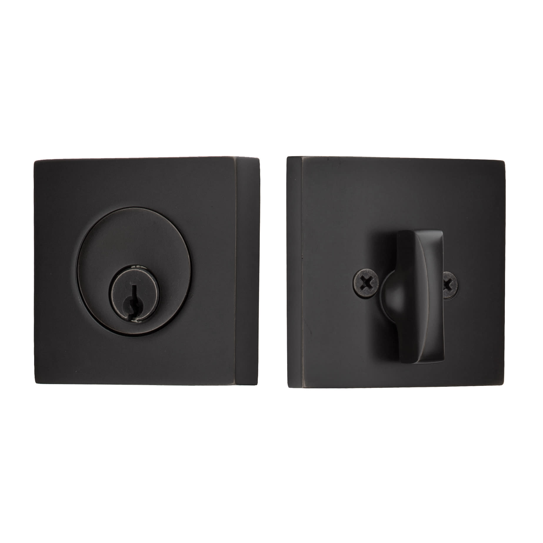 Emtek 8469US19 Square Single Cylinder Keyed Entry Deadbolt