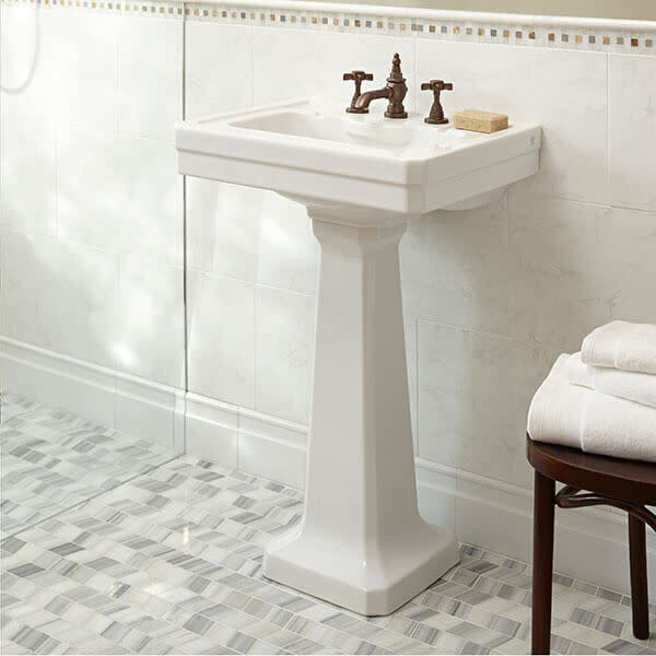 DXV D20030008.415 Fitzgerald Pedestal Lavatory | QualityBath.com
