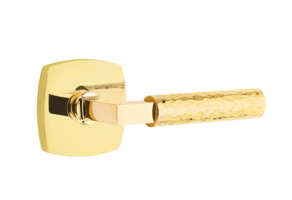 Emtek C8510US15.RAUS3NL.FAUS14.LH Select Faceted Lever Handle With R-Bar  Stem And Watford Rosette