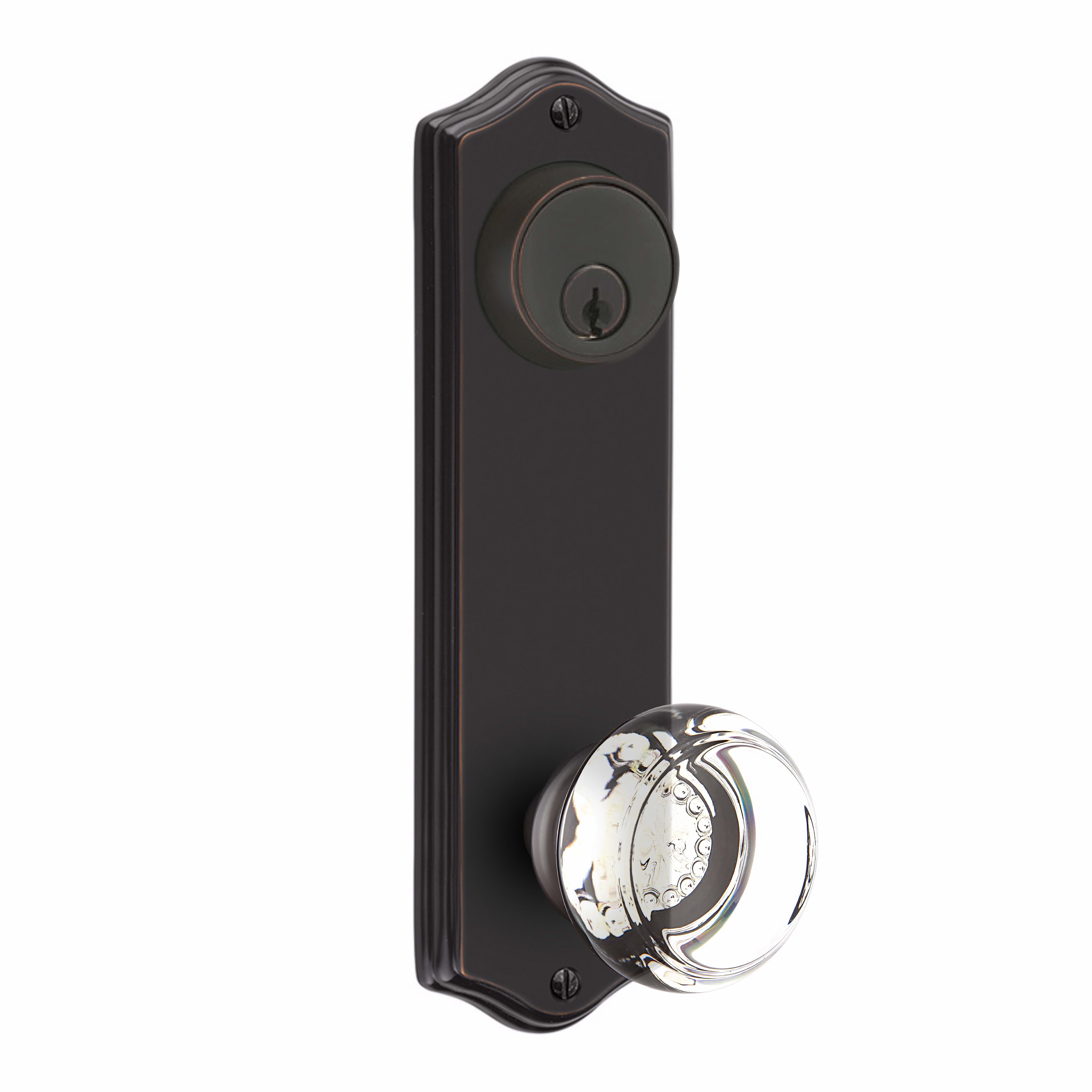 Emtek 8990GT Georgetown Glass Knob With Keyed Colonial 9 Emtek 8990GT Georgetown Glass Knob With Keyed Colonial 9