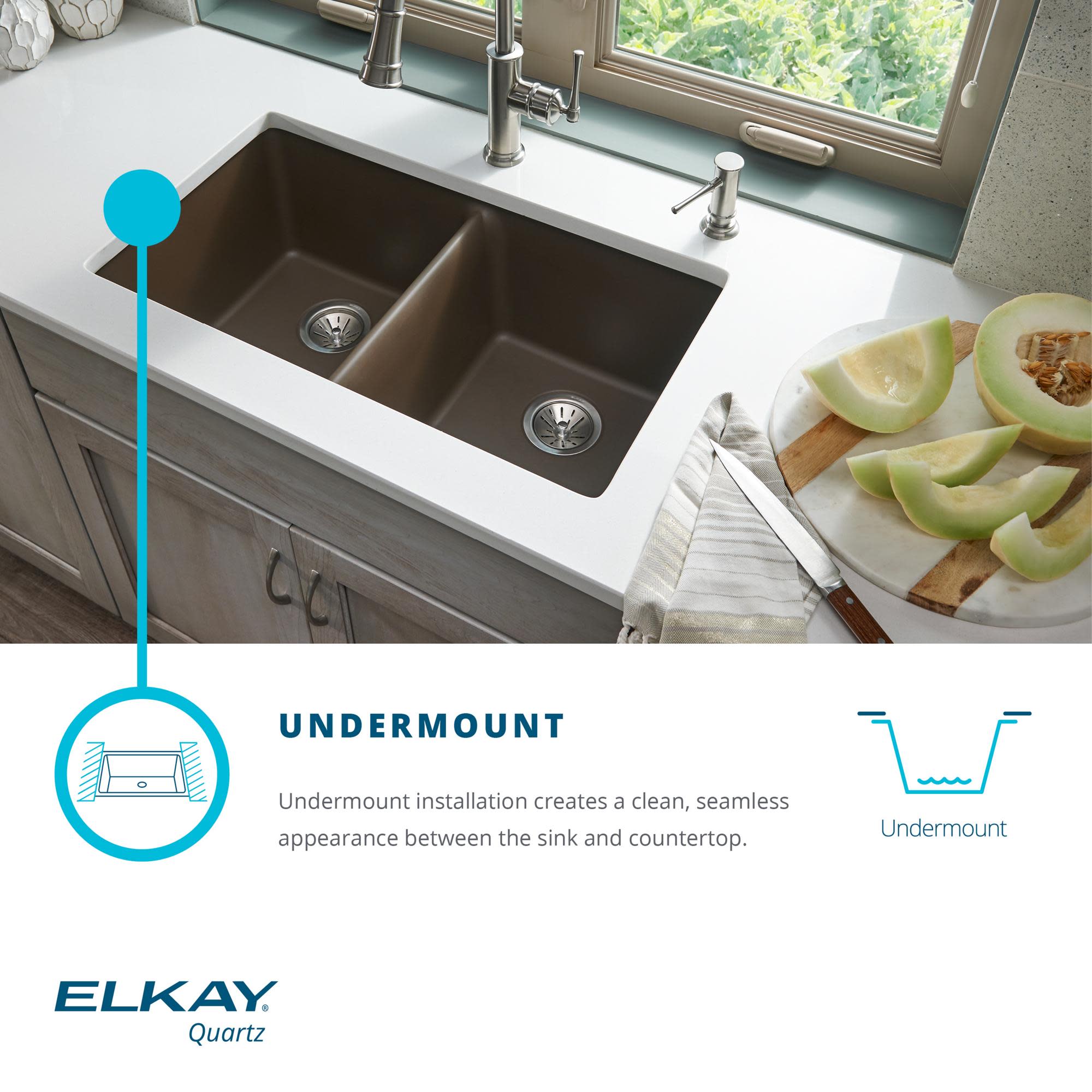Elkay ELGUAD3319PD Quartz Classic 33