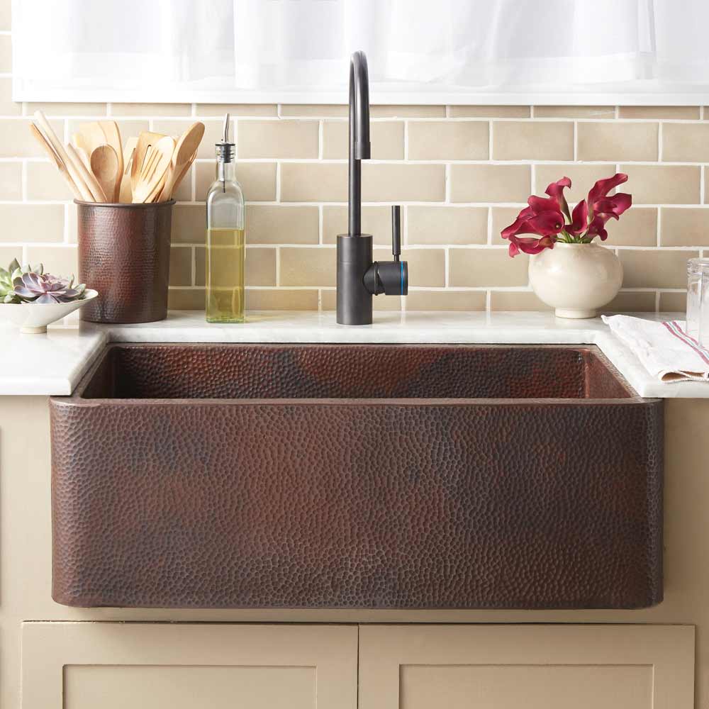 Cocina 30, 30-Inch Copper Kitchen Sink