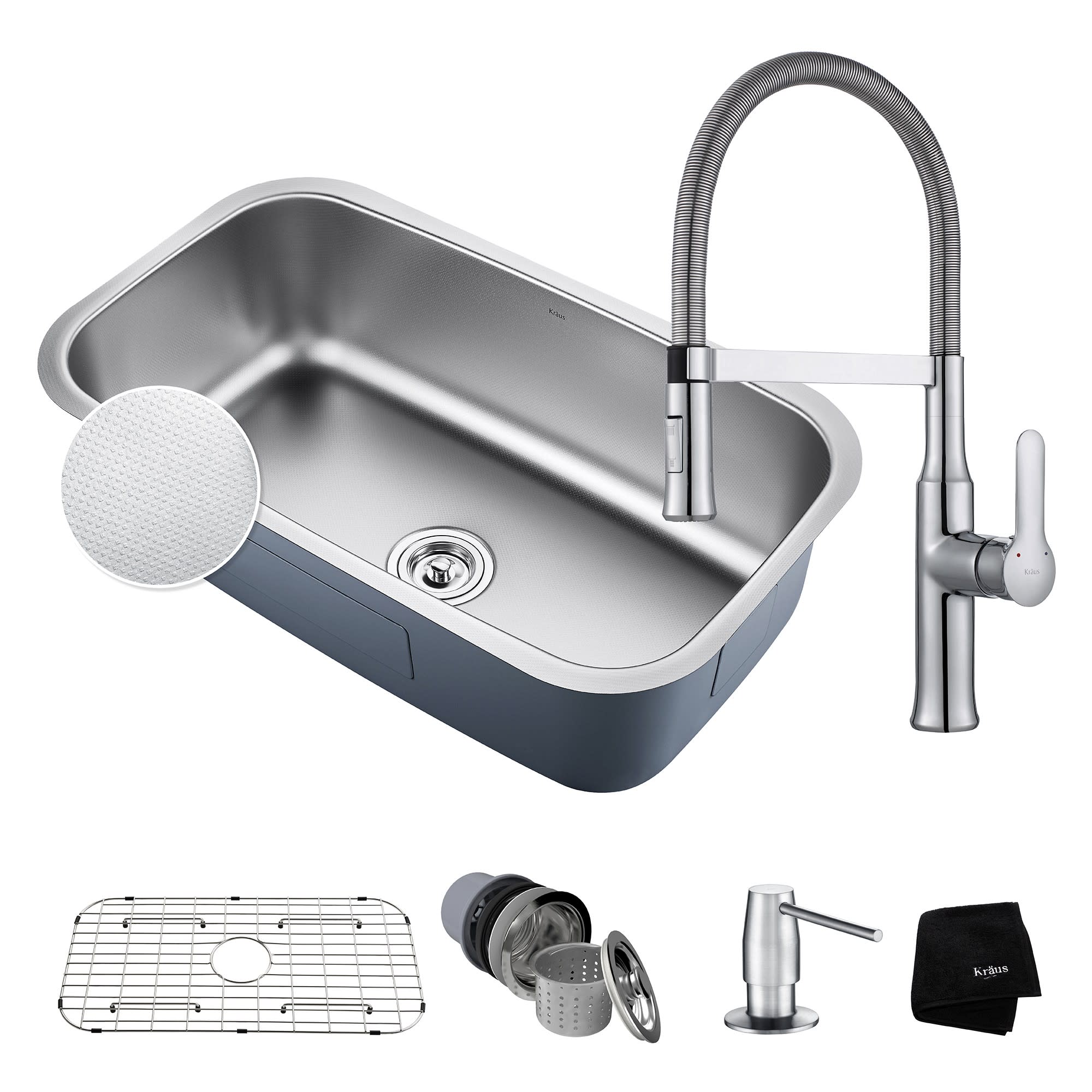 Kraus Kbu14e 1640 31 1 2 Kitchen Sink And Faucet Combo