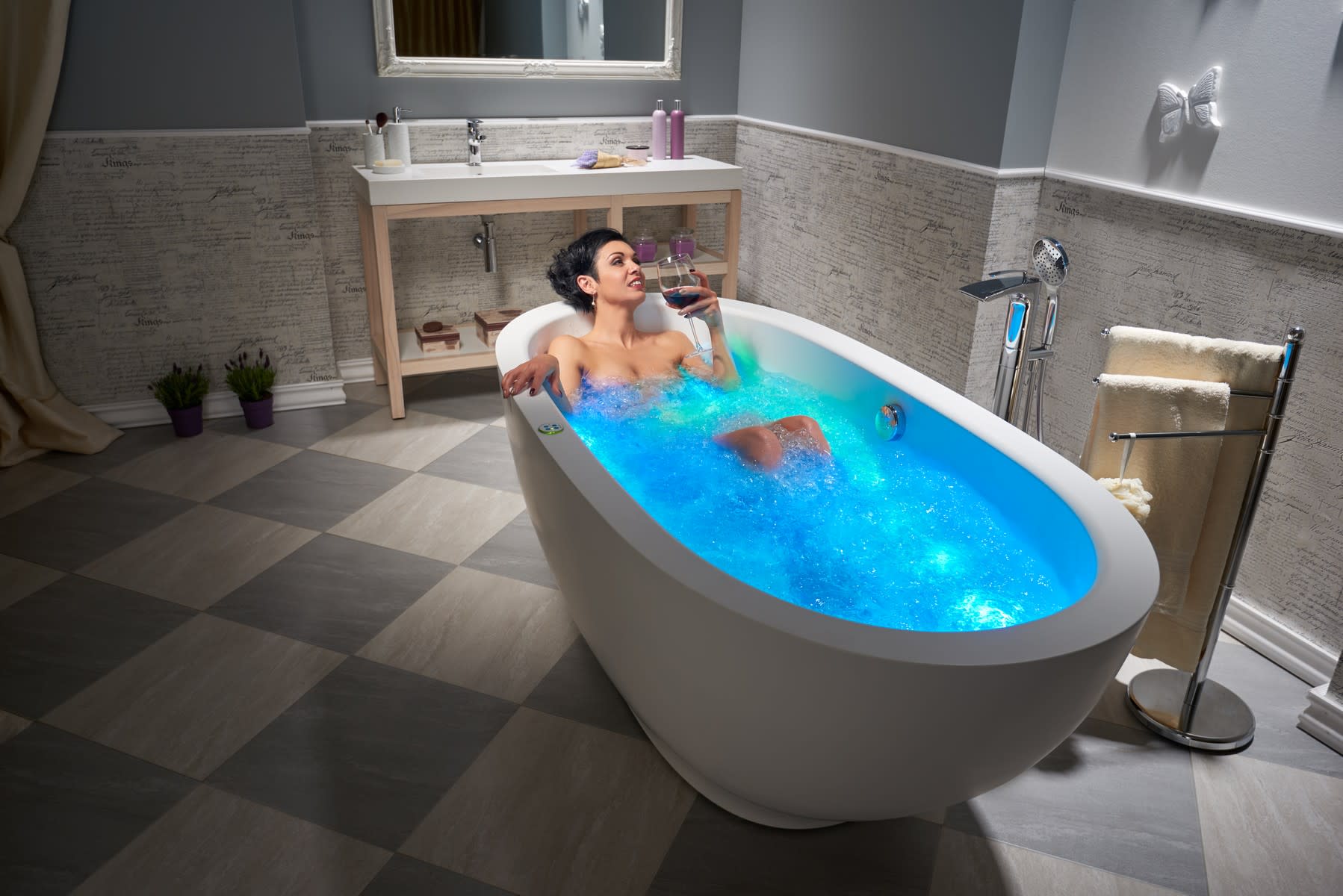 Aquatica Purescape Relax Air Massage Bathtub Features
