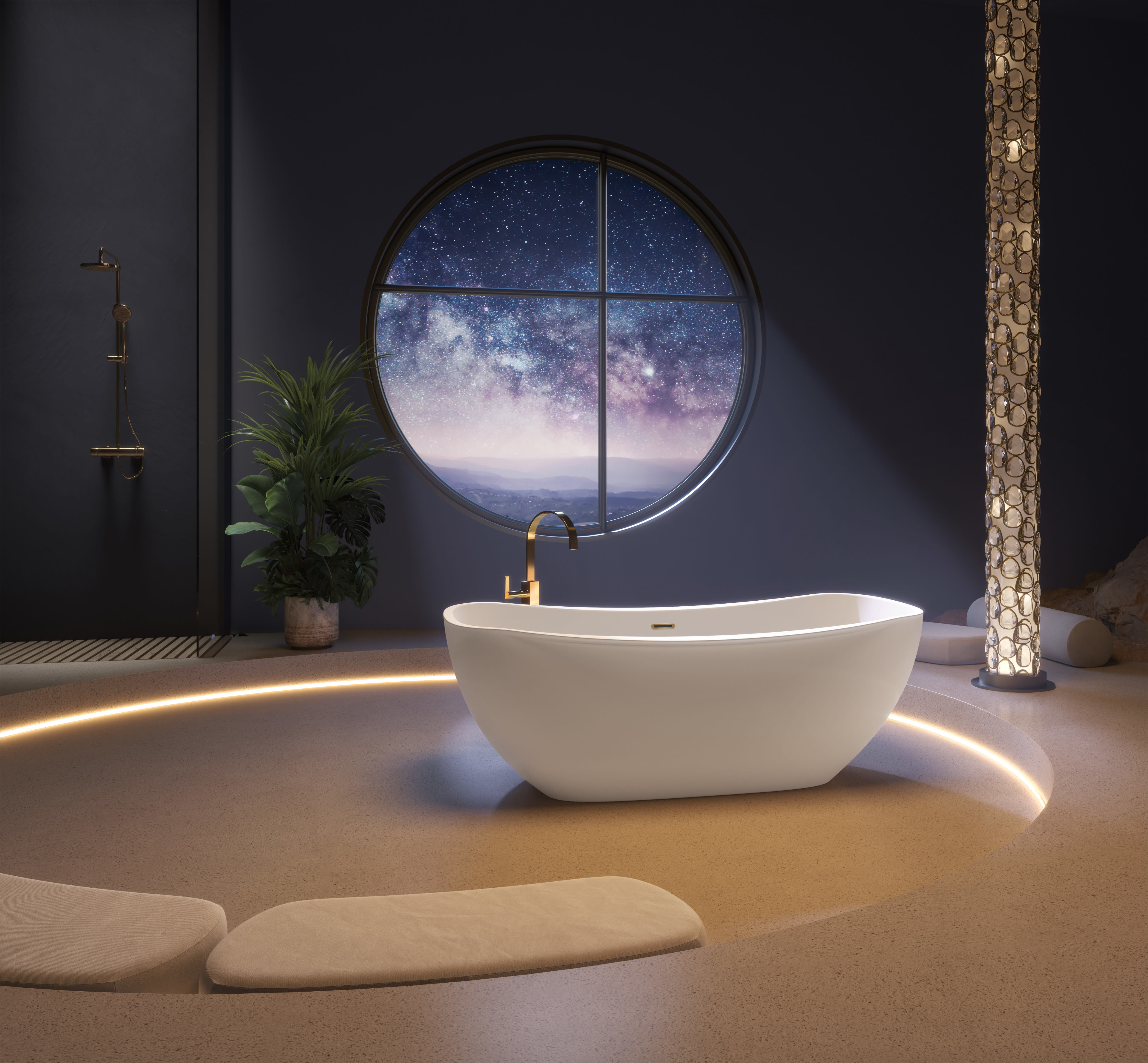 Bain Ultra BLIZRF00N Libra Stella 7038 Freestanding Soaker Tub