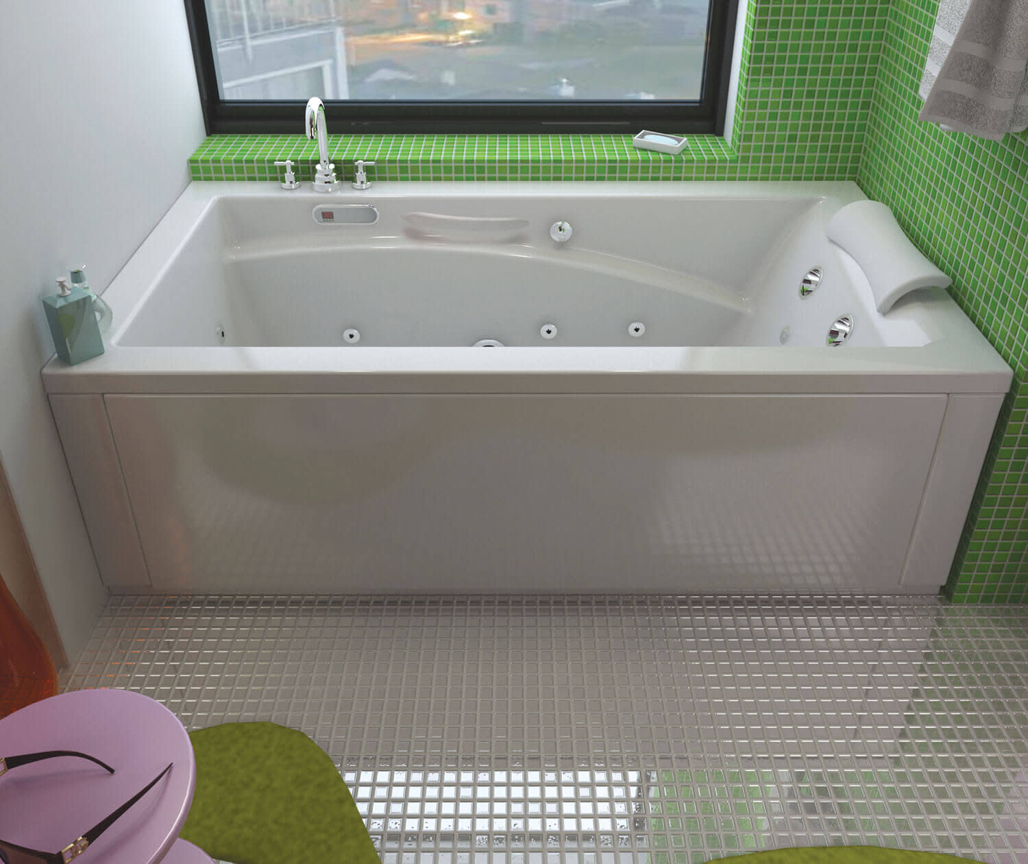 Maax Aerofeel Infinity Tub, Air Jet Tub, Air Massage Tub, Corner Bathtub,  Two Person Tubs,Spa Tub