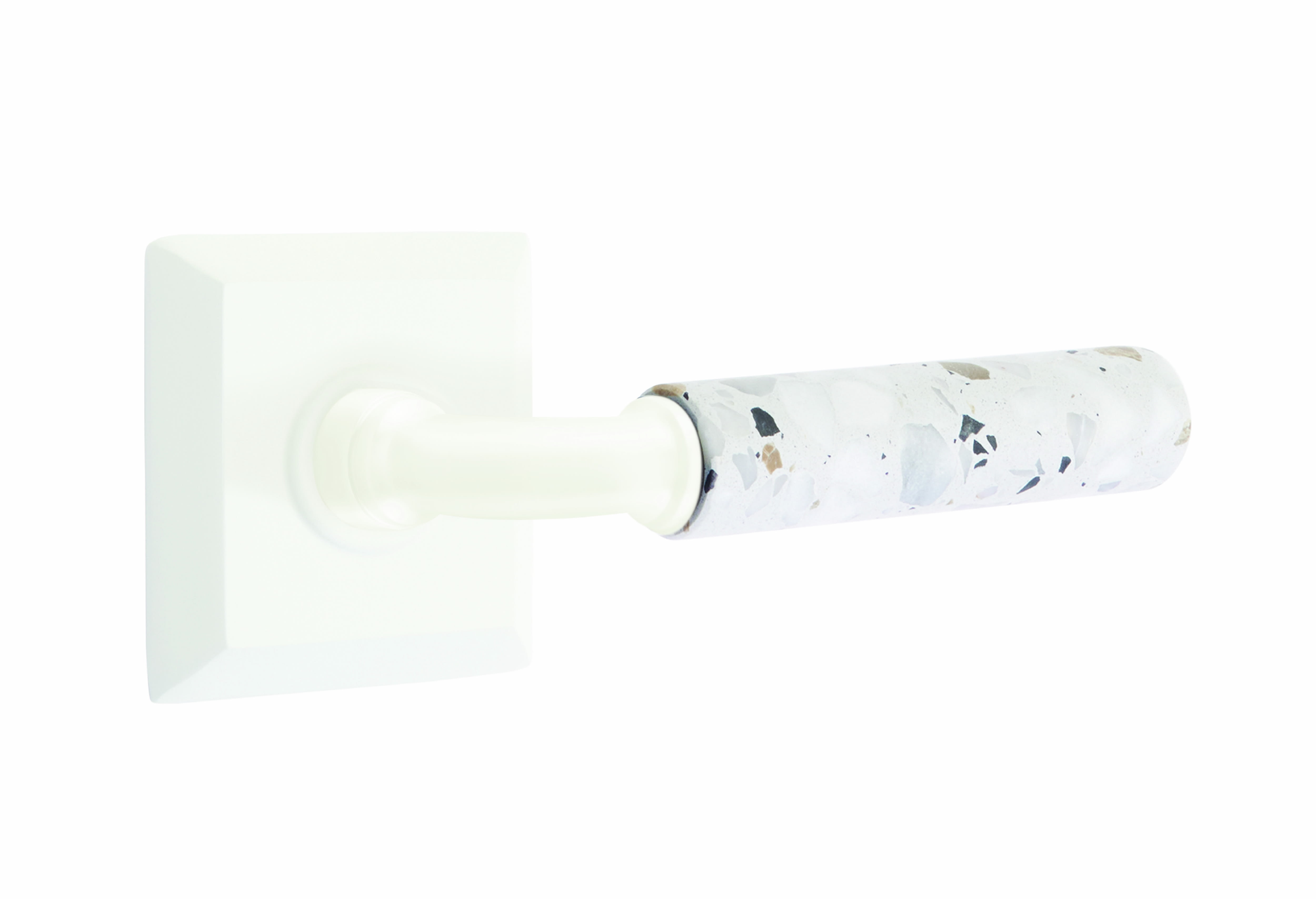 Emtek 8131RATZLT Select Light Terrazzo Lever Handle With R Bar And