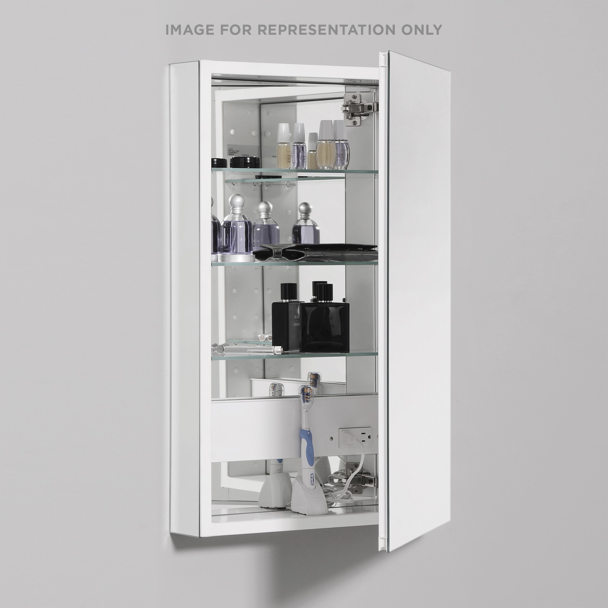 Robern - PL Portray Medicine Cabinet, 24x40, Polished Edge - P2C2440D4FPFS