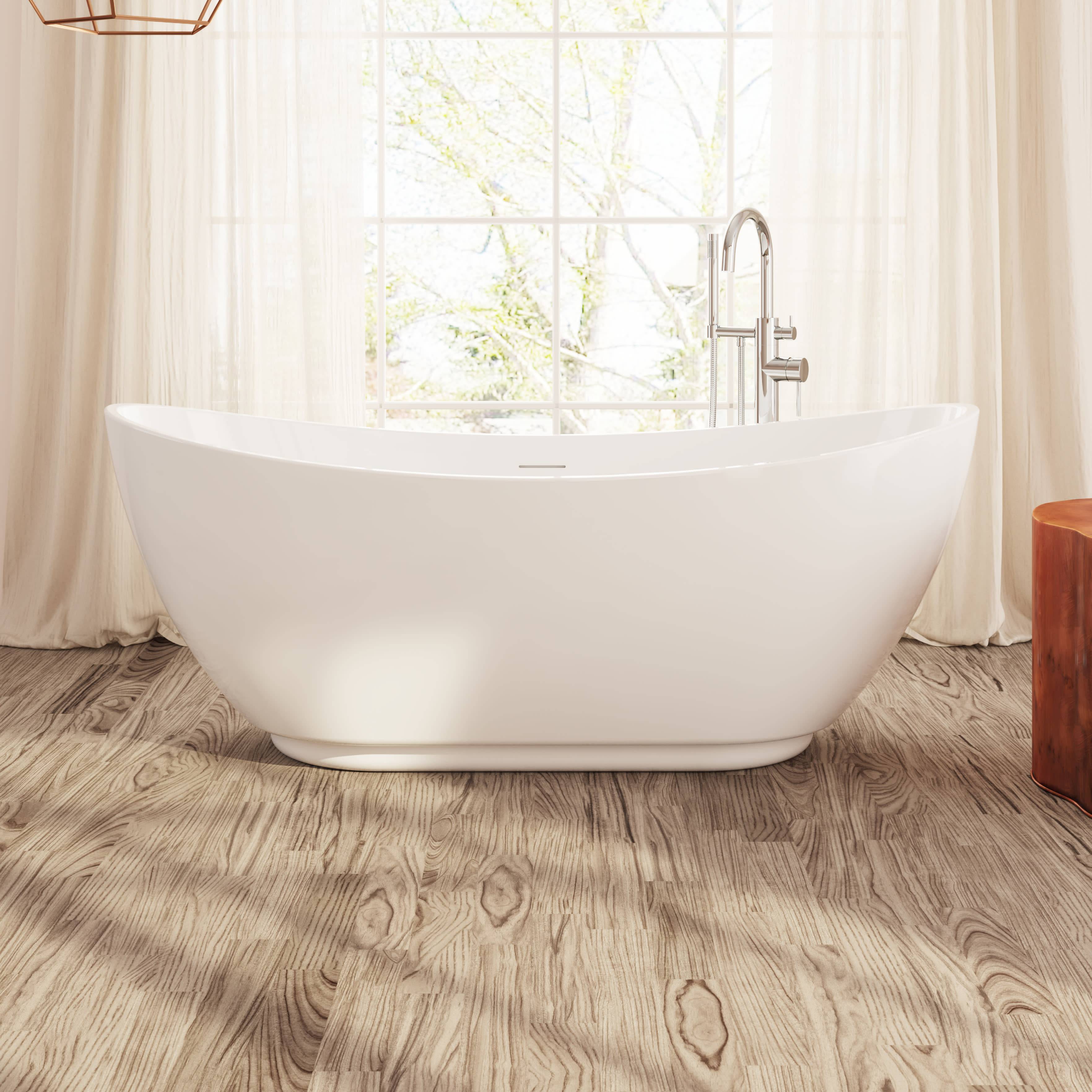 Perlato PTXRMA6728-GW Roma Soaker Tub | QualityBath.com