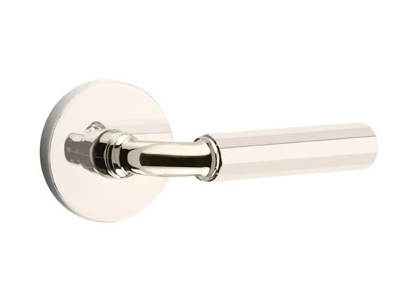 Emtek 5110RFA Select Faceted Lever Handle With R-Bar And Square Rosette