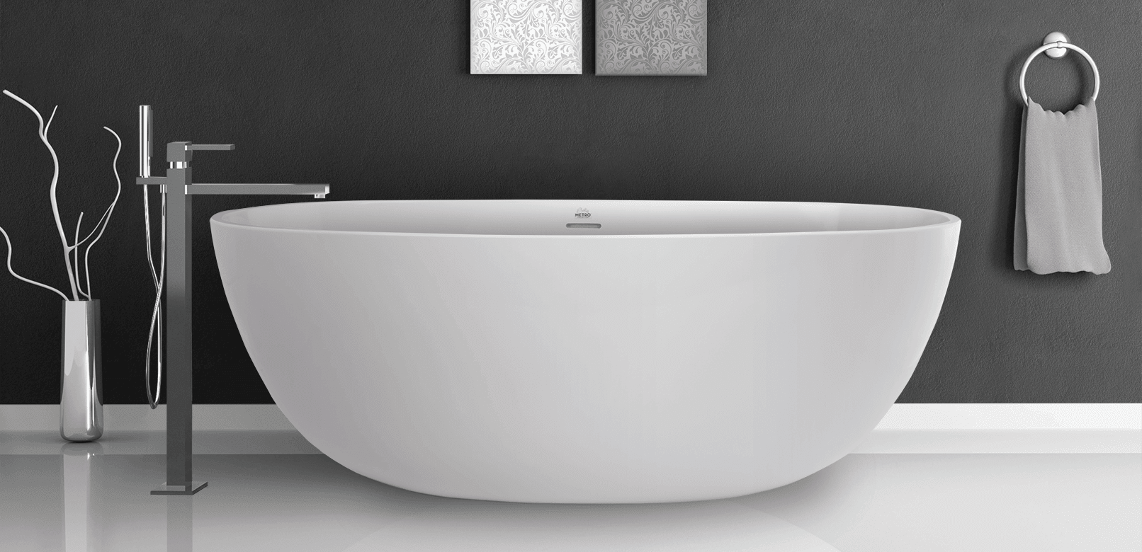 Hydro Systems ALA6634HTO-WHI Alamo Freestanding Soaker Tub