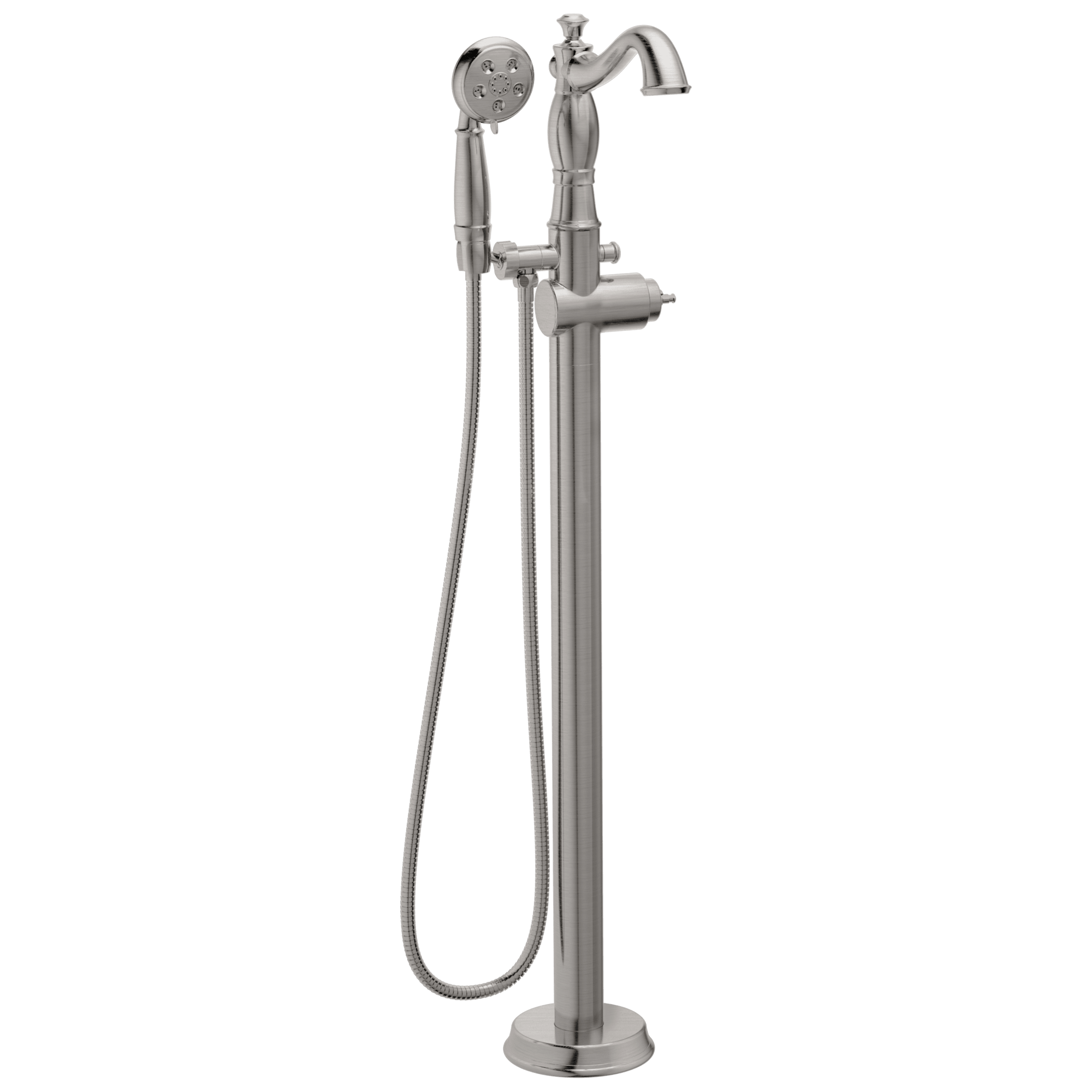 Delta T4797-FL-LHP Single Handle Floor Mount Tub Filler Trim With