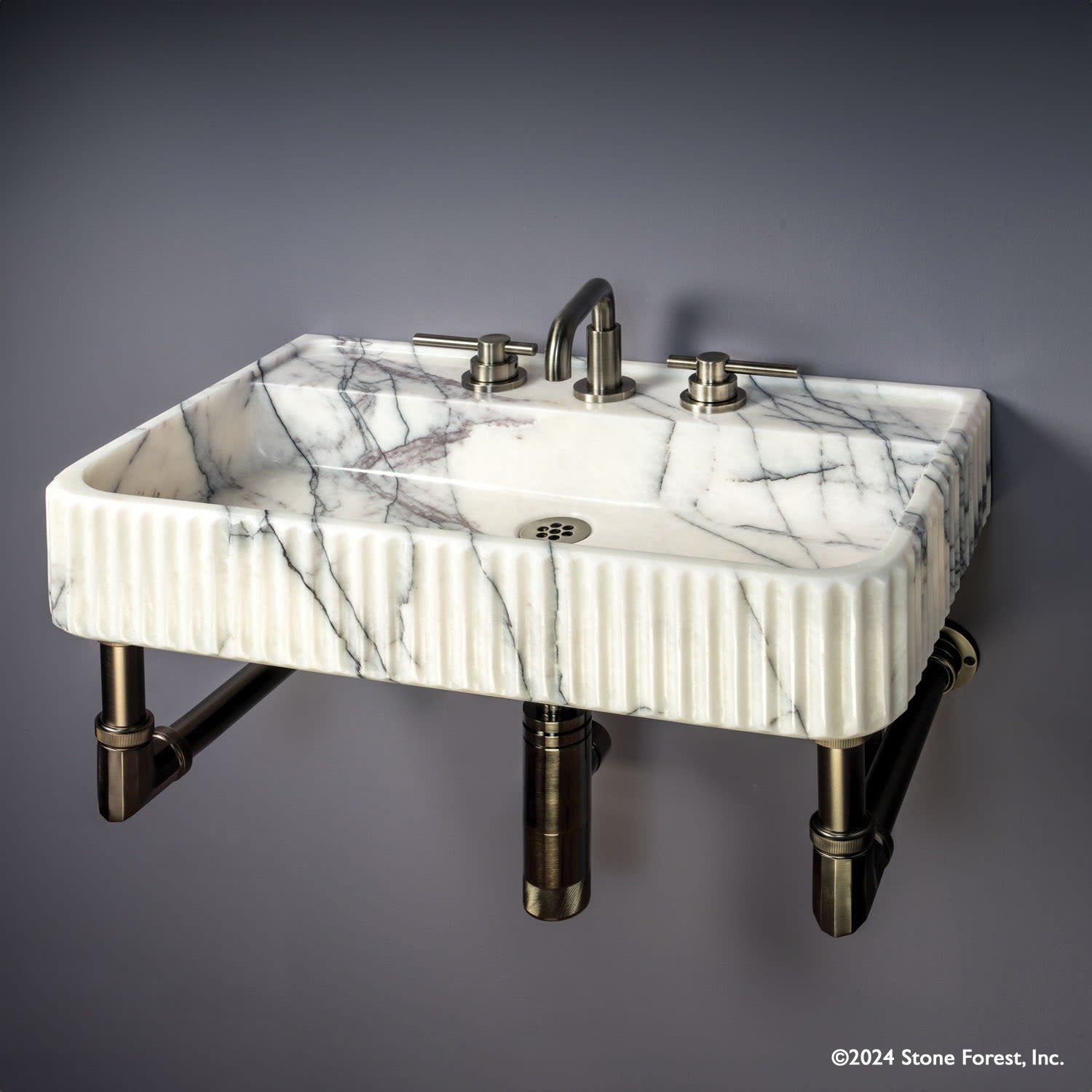 Stone Forest TD-THN52-FLT VB Elemental Fluted Lumbre Sink