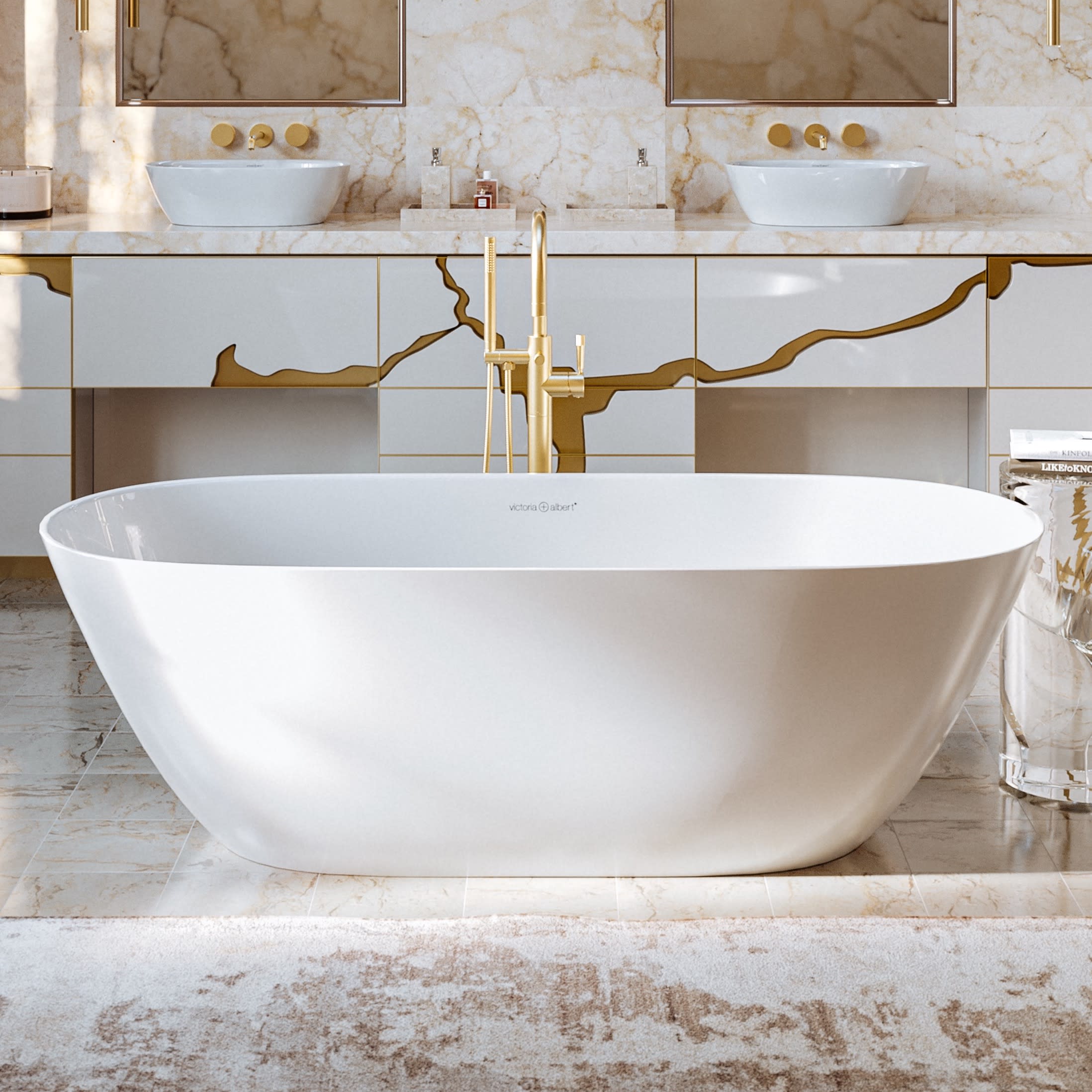 新入荷 Victoria Tub Soaker Freestanding Lussari LU1 Albert & ジャケット・アウター