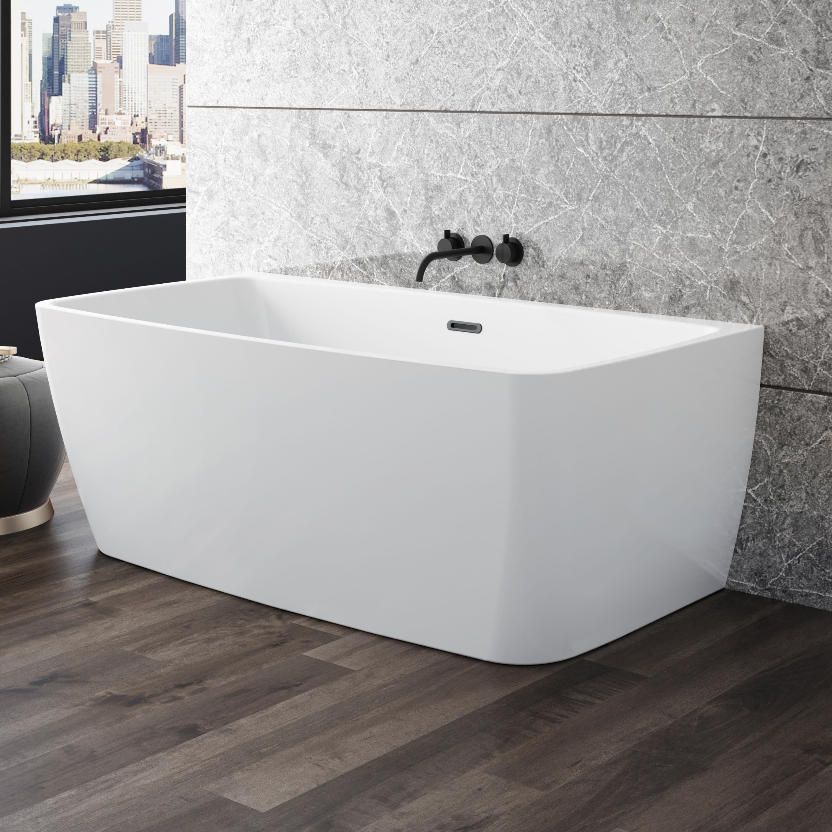 Bain Ultra BVBCHW0RN-01 Vibe 5828 Back To Wall Soaker Tub