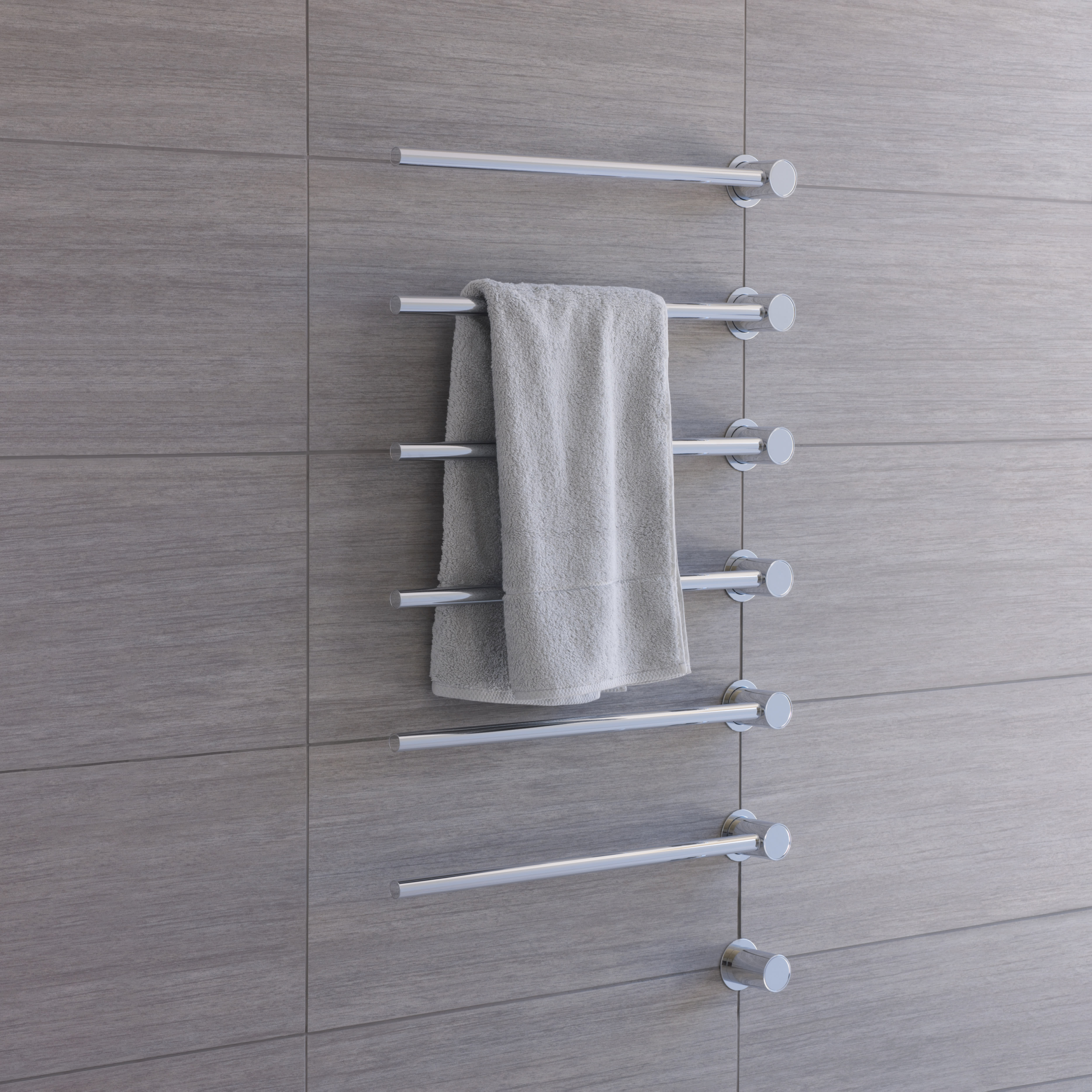 Vola T39EL 6AP 40 Built In Heated Electric Towel Warmer with Thermostat 6 Towel Bars