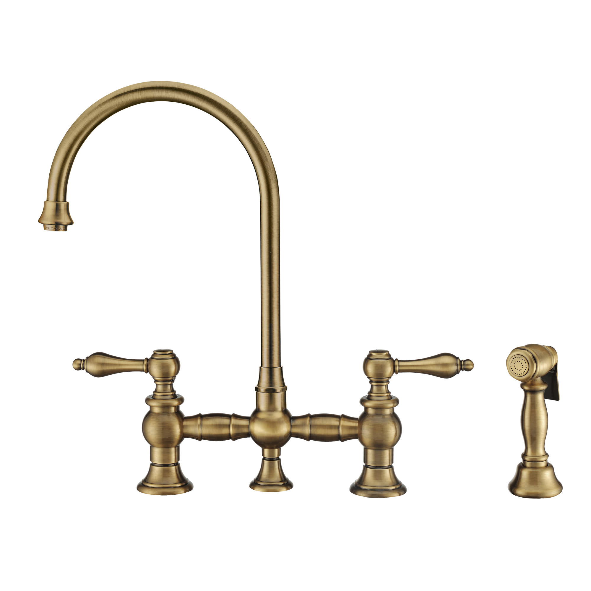 Whitehaus WHKBTLV3-9101-NT Vintage Iii Plus Bridge Faucet
