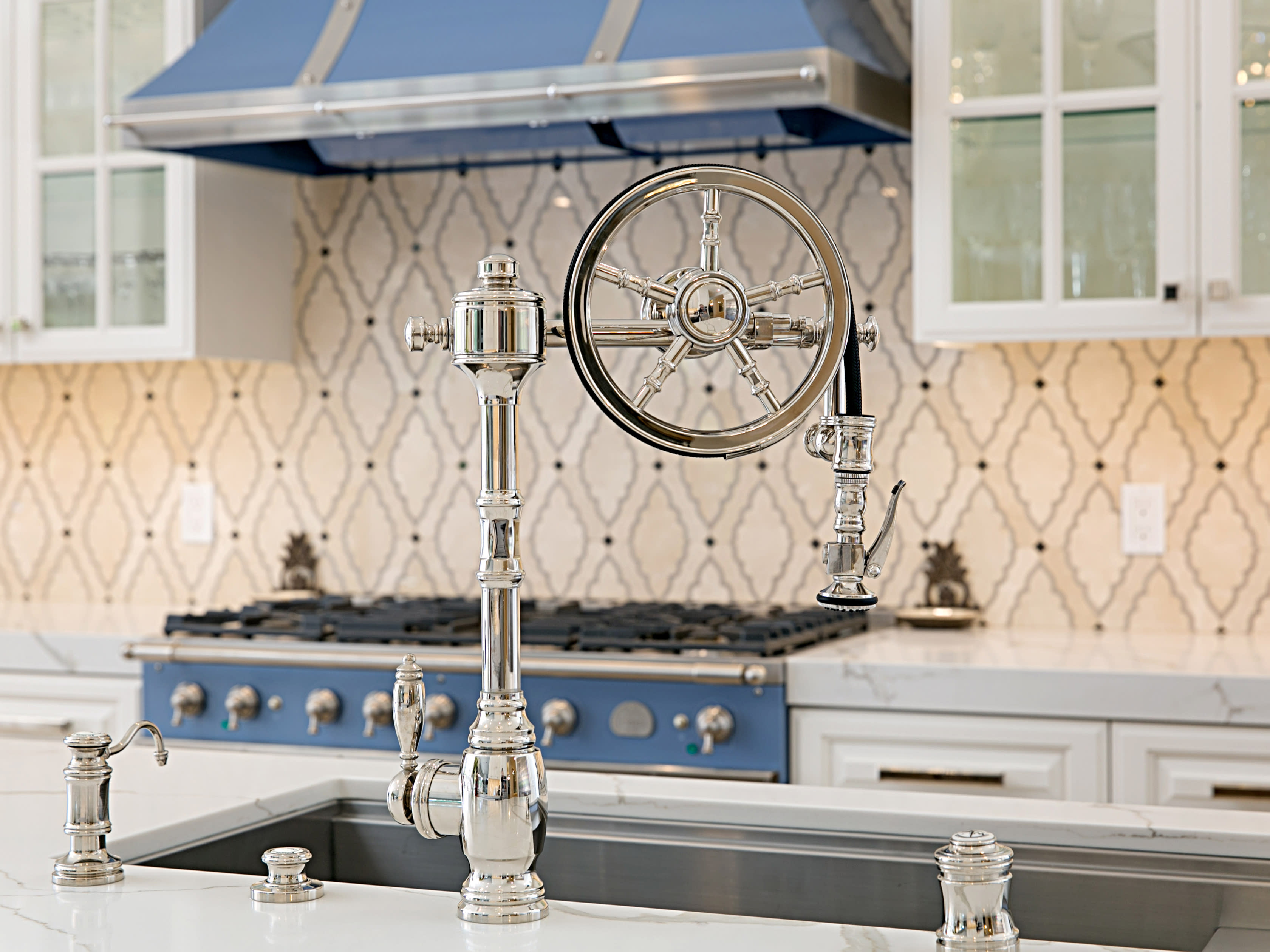 Waterstone 5100 Ac The Wheel Pull Down Faucet Qualitybath Com
