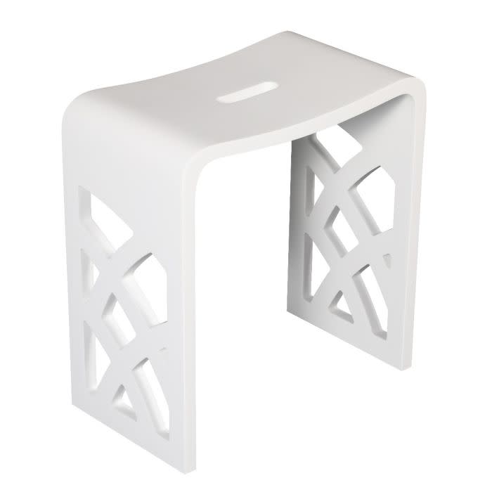 ALFI brand ABST88 Solid Surface Resin Bathroom Shower Stool