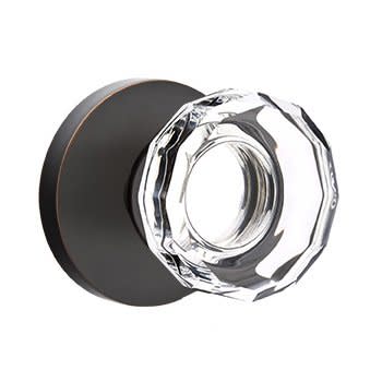 Emtek 5109LW Lowell Glass Knob With Disk Rosette