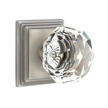 Emtek 8161CK Diamond Glass Knob With Wilshire Rosette Emtek 8161CK Diamond Glass Knob With Wilshire Rosette