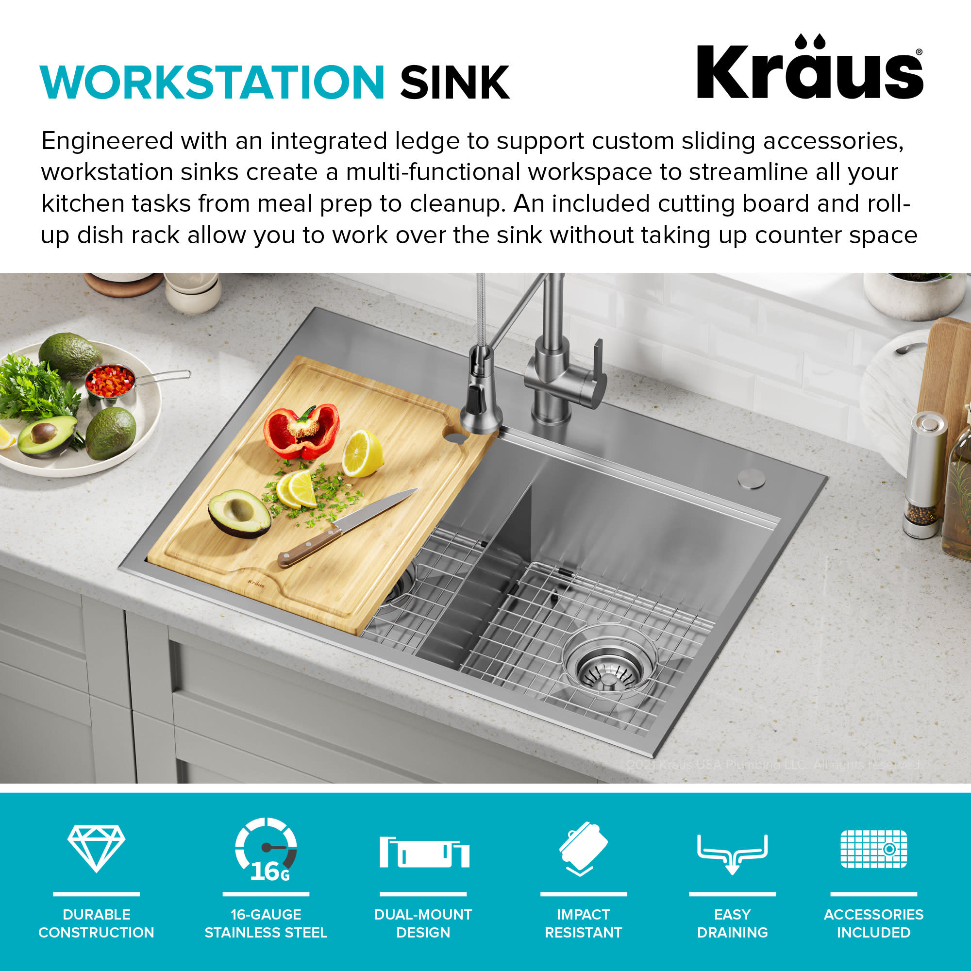 Kraus USA, Accessories, Roll-Up Dish Racks