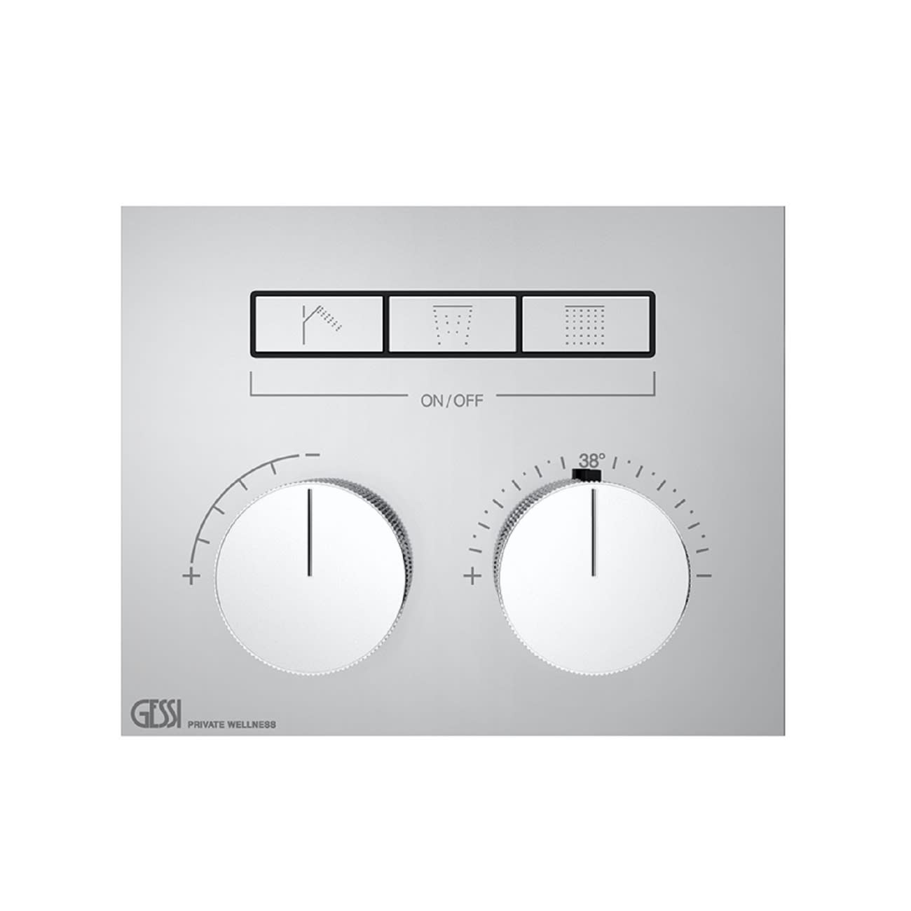 Gessi 63006-031 Compact Thermostatic Mixer For Three Functions  