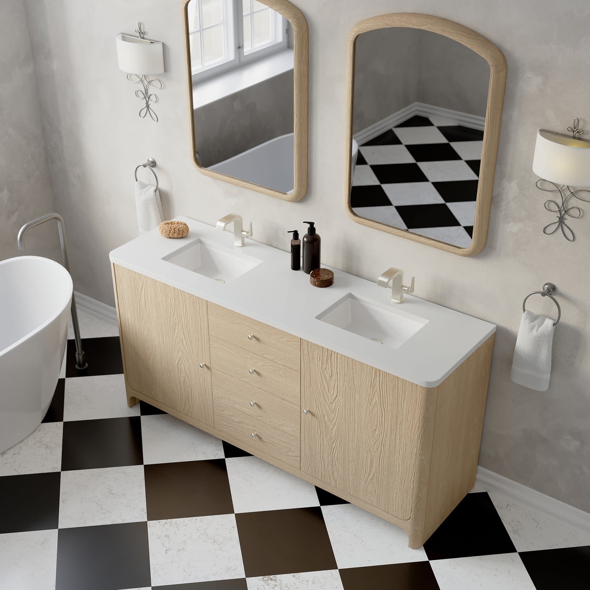 James Martin D125-V72-CSD-3VSL Gracyn Double Bathroom Vanity