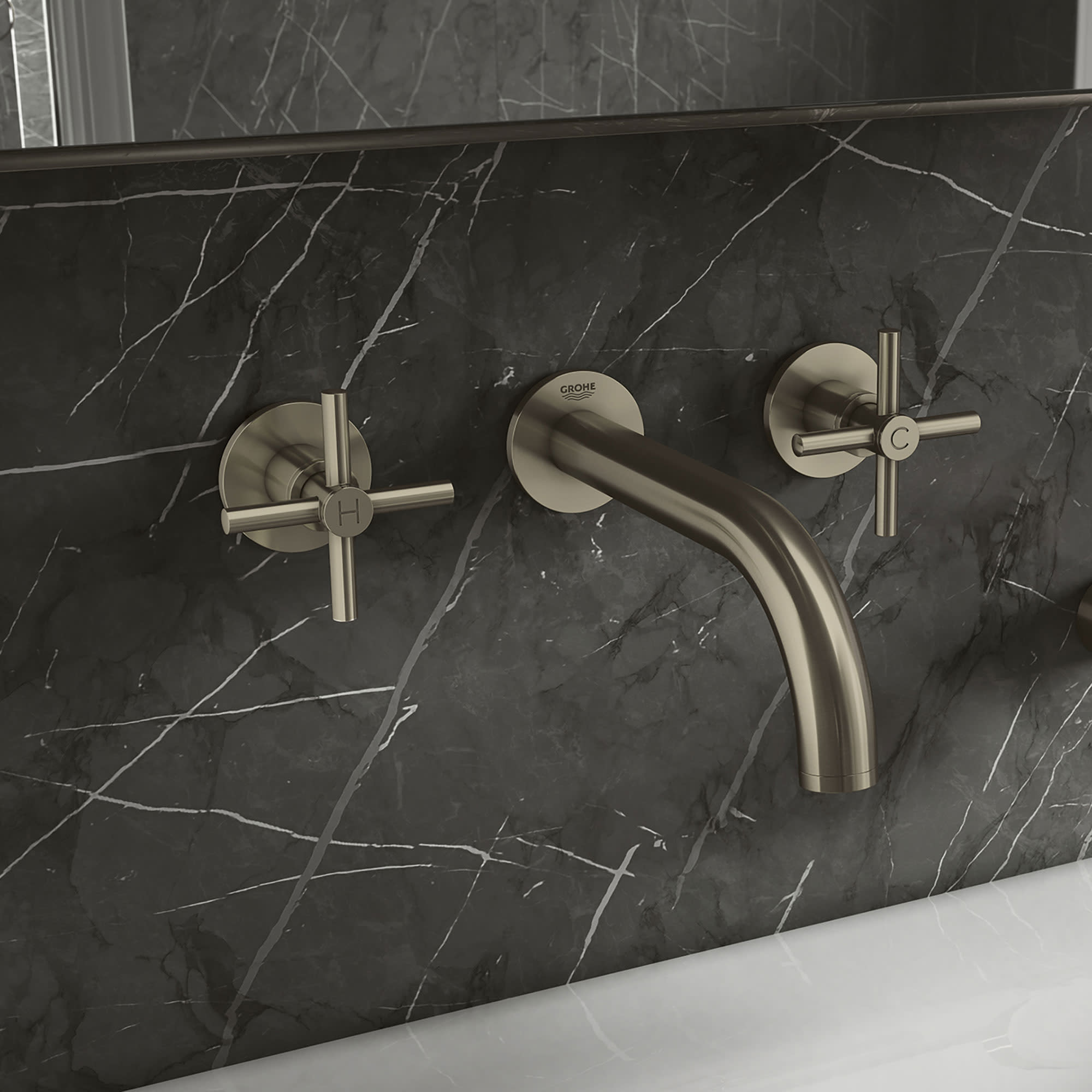 Grohe 20173 Atrio New Wall Mount Vessel Faucet Trim | QualityBath.com