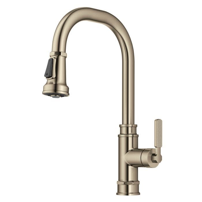 KRAUS Allyn Matte Black Kitchen Faucet - Single Handle Pull-Down Sprayer, Transitional Industrial Design, Model KPF-4101MB - View #11
