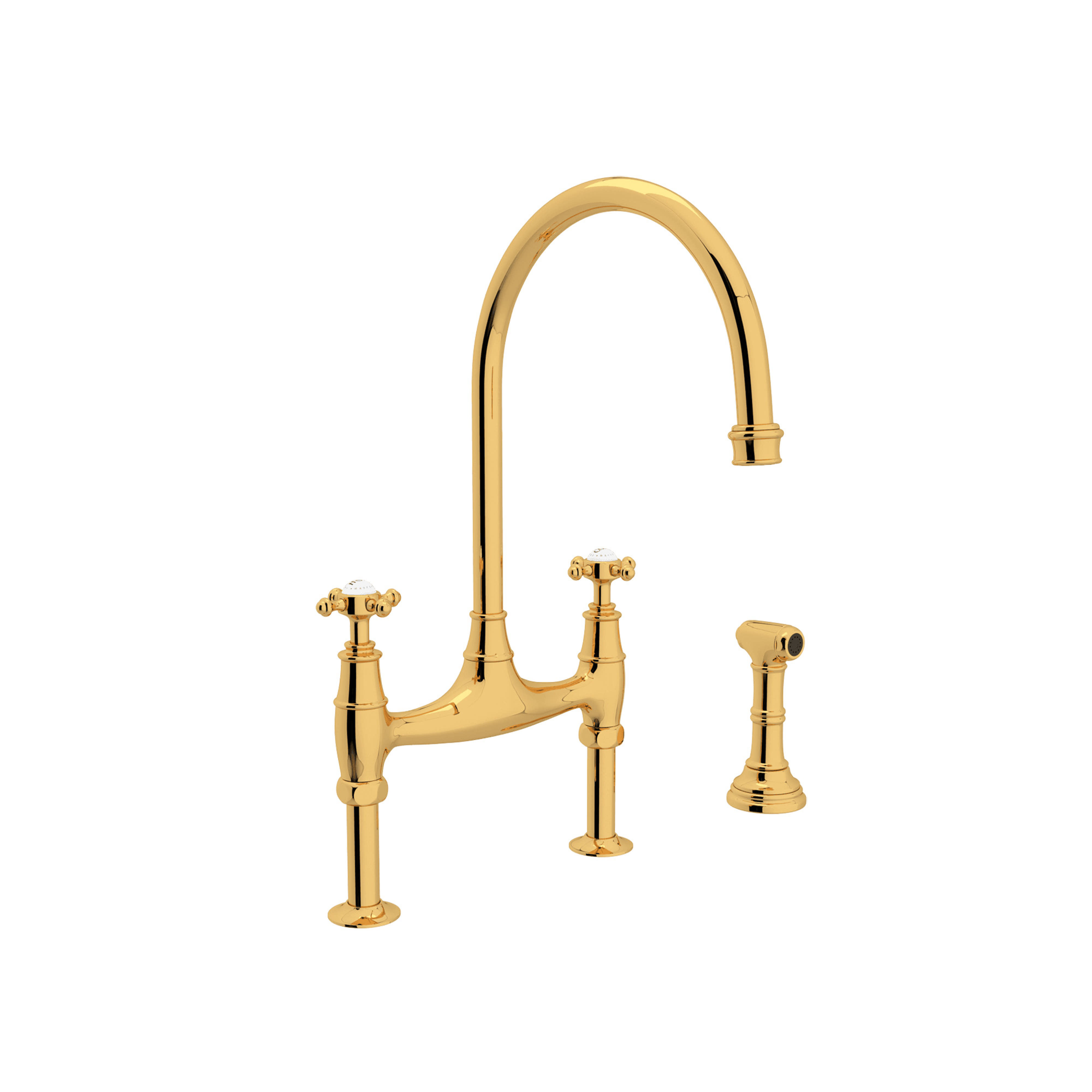 Rohl U.4719L-ULB-2 Perrin & Rowe Georgian Era Bridge Faucet With