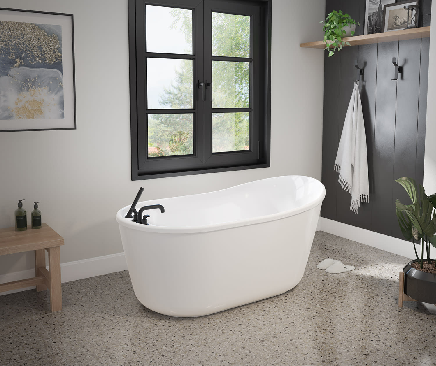 Maax 106997-000-002-100 Finlay Freestanding Soaker Tub